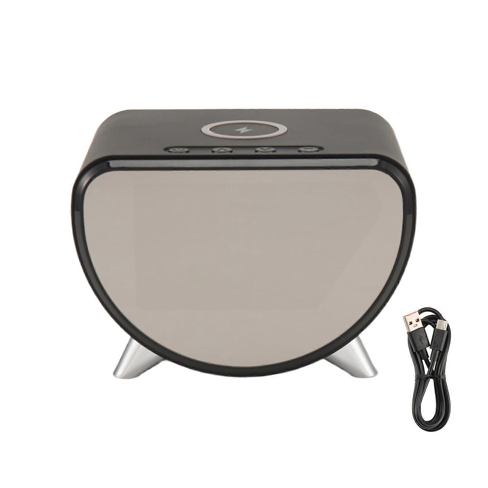 Multifunctional Alarm Clock Temperature Clock Wireless Charger LED Mobile Phone Three in One Wireless Charger