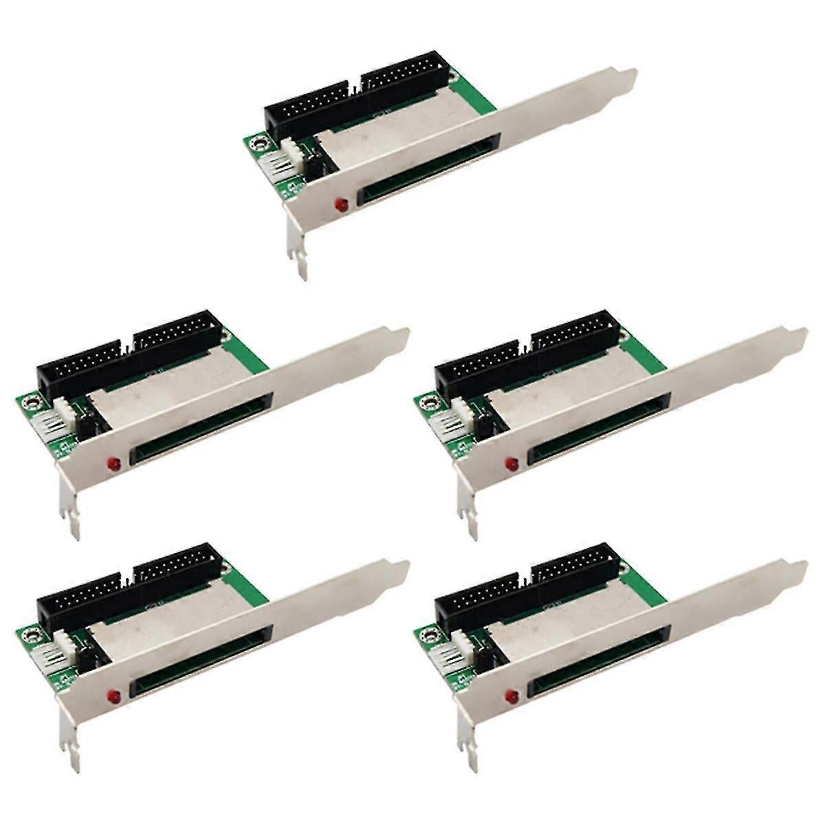 5Pcs 40-Pin Compact Flash Card to 3.5 IDE Converter Adapter Pci Bracket Back Panel