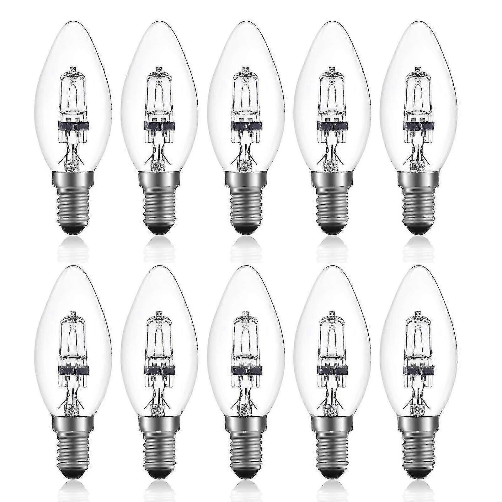 Warm White Halogen Bulb E14 42W Dimmable for Chandeliers (10pcs)