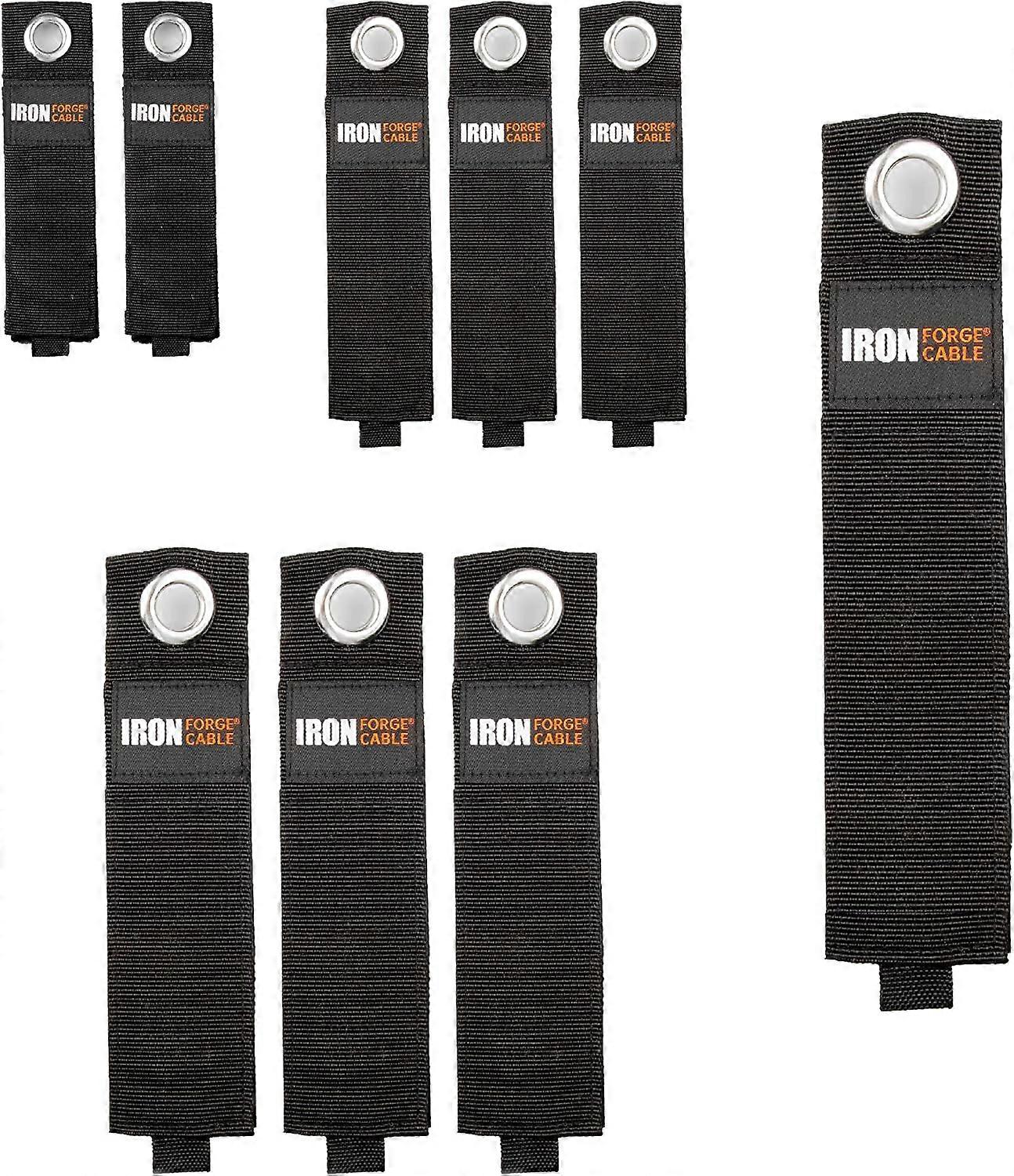 Extension Cord Wrap Organizer, 9 Piece Multi-Pack of Storage Straps - 2 Medium, 3 Large, 3 XL, and 1 XXL Hanger Wraps