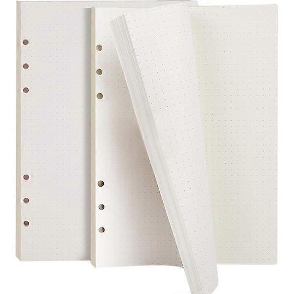 2-pack of dotted A5 refill papers, Teenitor A5 planner inserts 90 sheets/180 pages 21 x 14.2 cm dotted inserts, 6-hole refillable dot paper