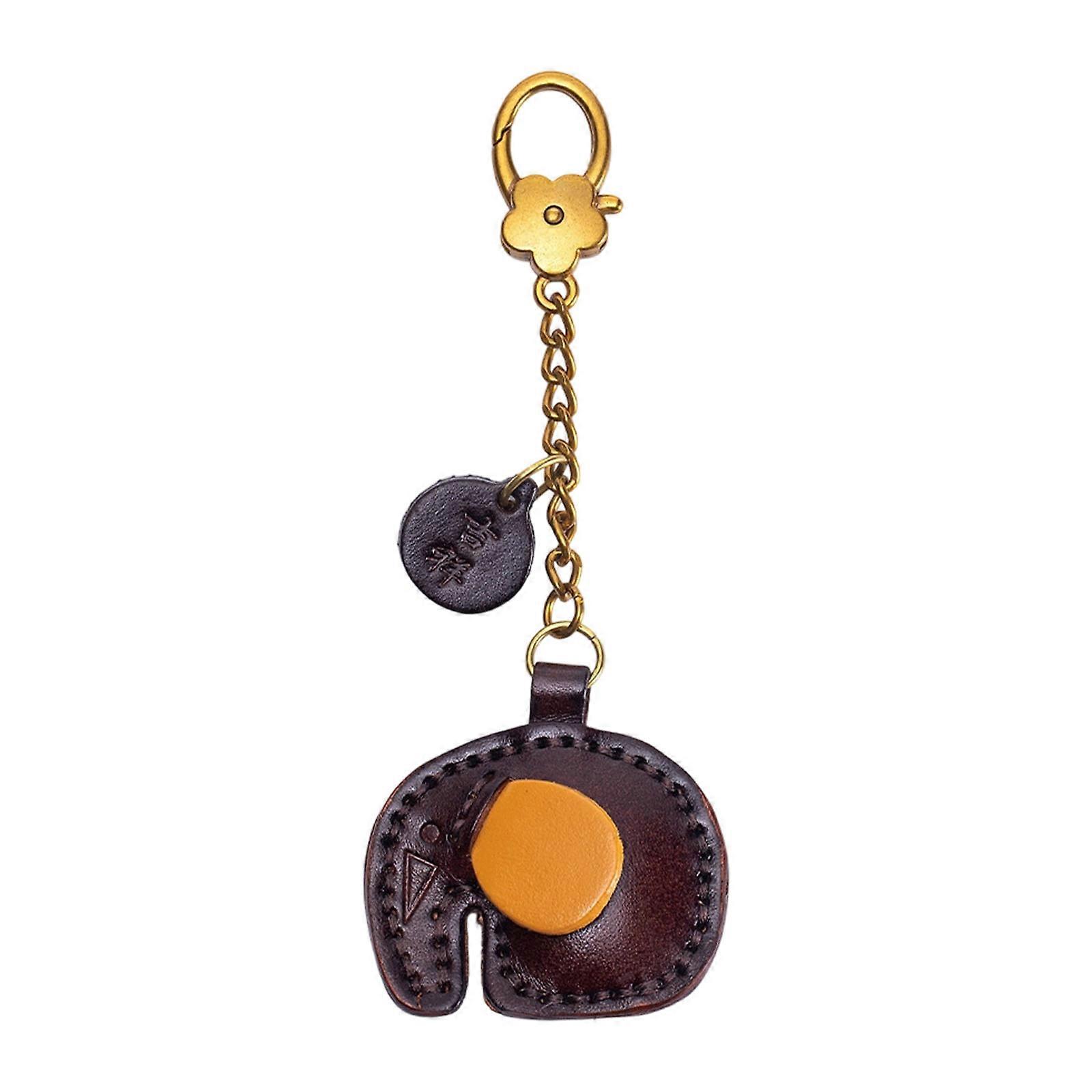 Personalize Keychain for Keys Creative Elephant Fruit PU Leather Portable and Sturdy Multicolor