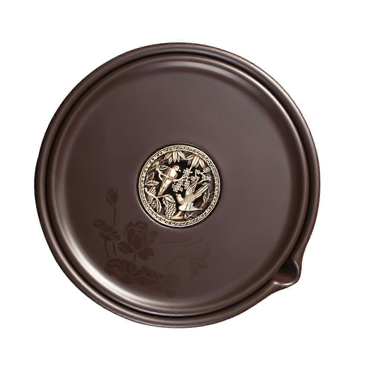 Elegant Retro Chinese Tea Serving Tray with Integrated Water Filtering and Durable Design
