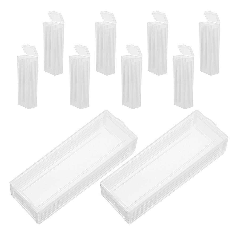 Transparent Plastic for Microscope Slides 20Pcs Reusable Case