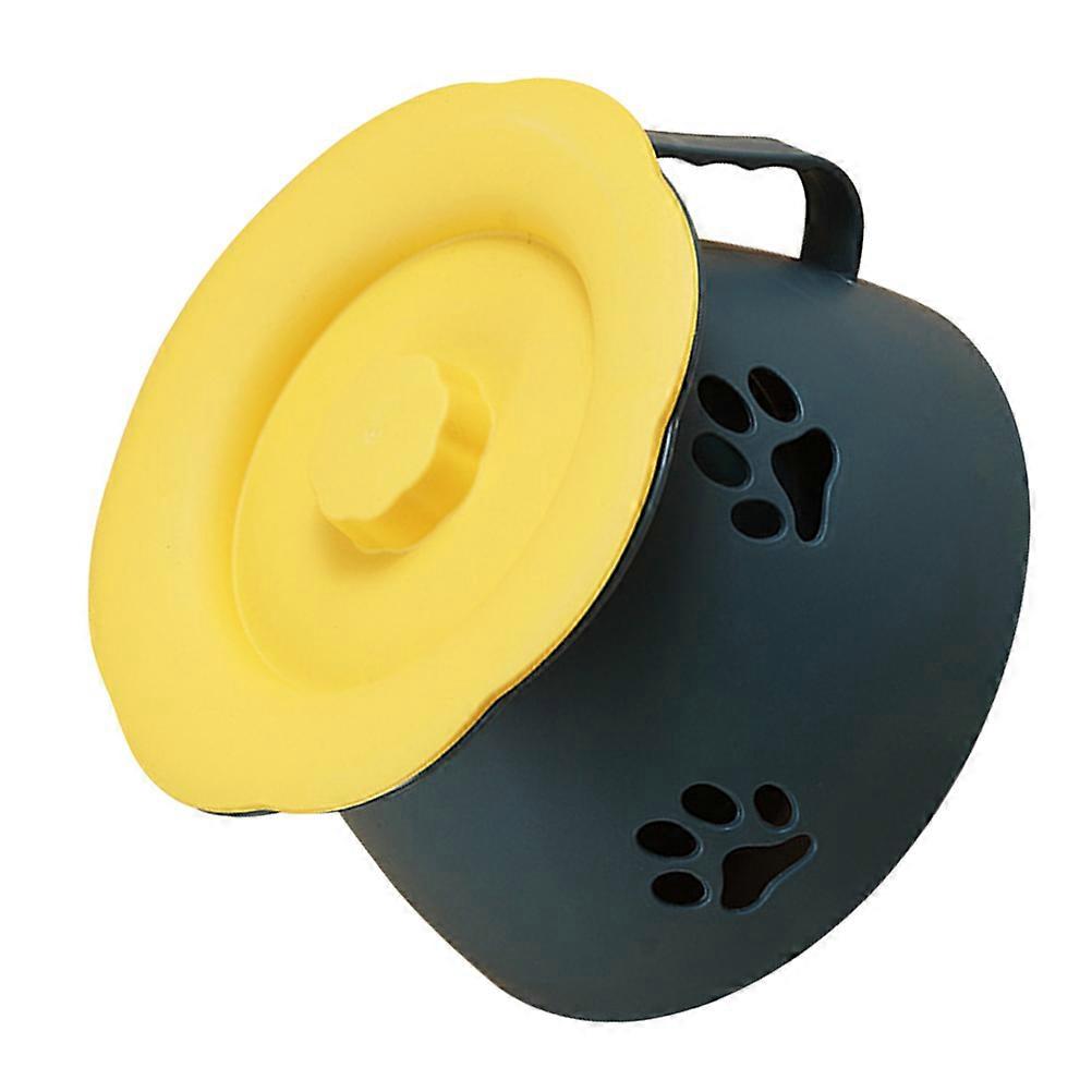 Hemoton 1Pc Practical Elder Spittoon with Cover Handheld Plastic Chamber Pot for Household Use