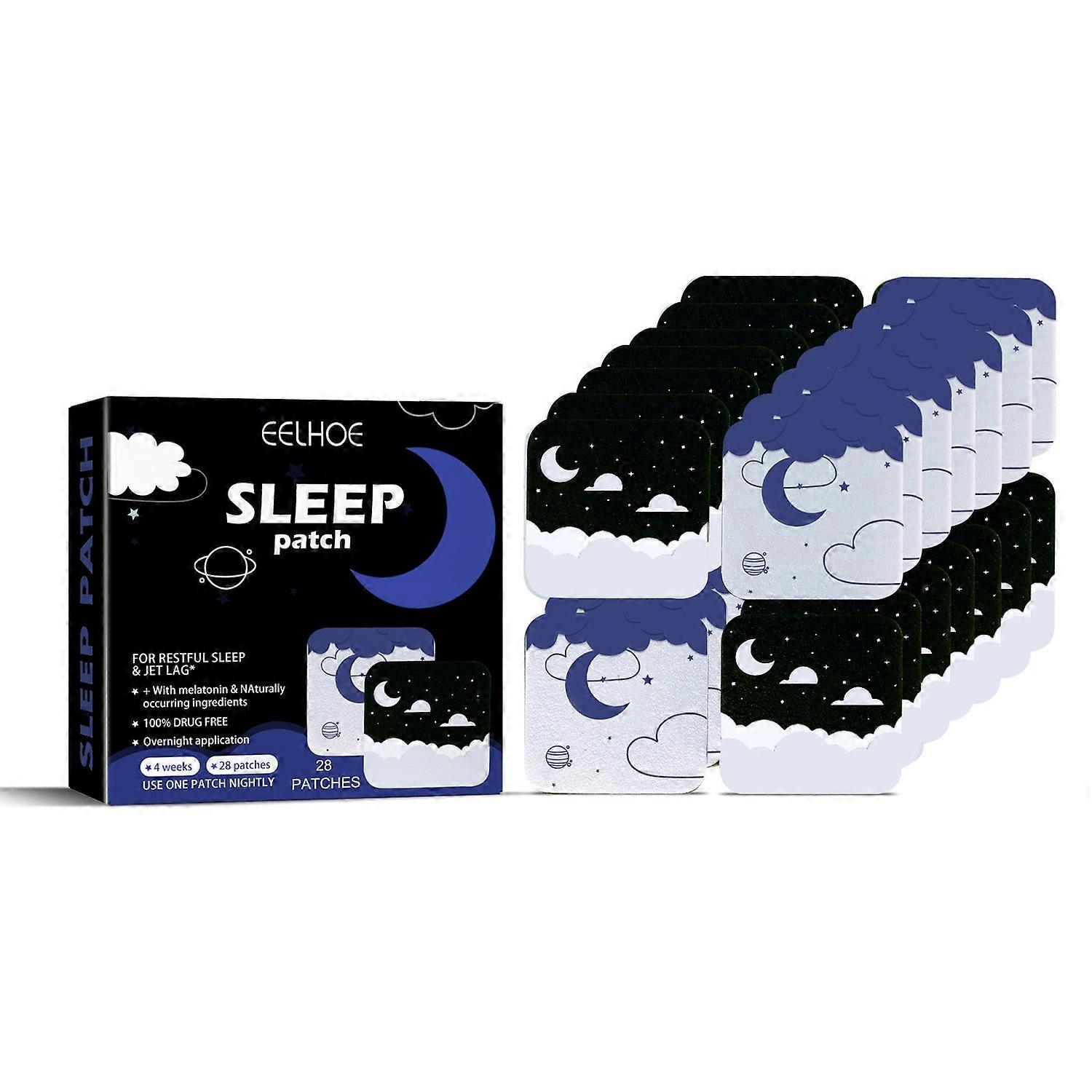 1-6PCS EELHOE 28 Patches  /  Box Sleep Aid Patches for Promote Relaxation &amp; Wake Up Refreshed