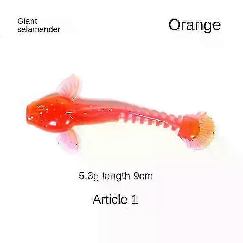 1/10PCS Bionic Bait Soft Bait Flat Tailed Soft Worm 6.5cm/9cm Fishy Soft Fish Simulated Giant Salamander False Bait