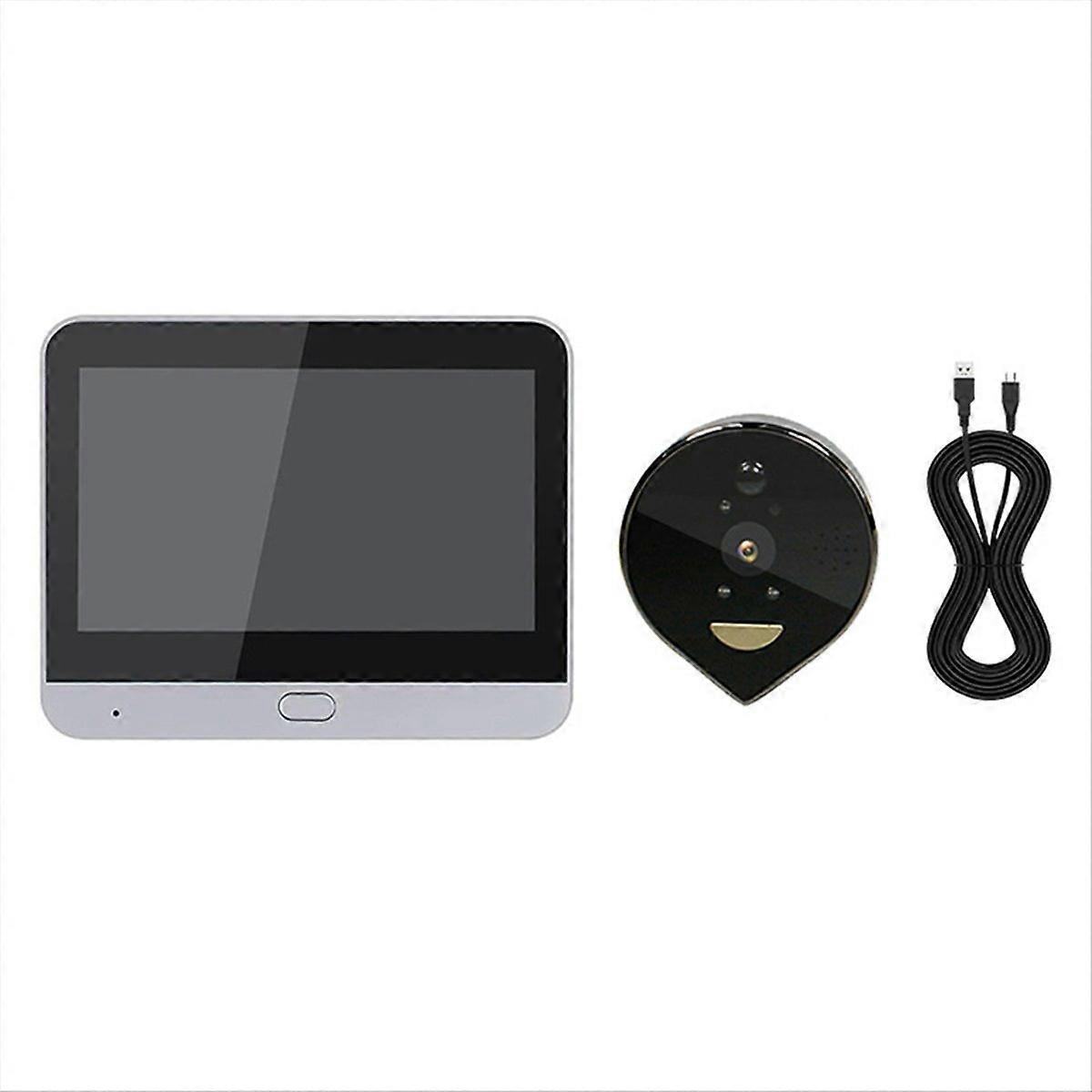 Tuya Wifi Smart Doorbell Monitoring Camera Electronic Observer,Night Vision Digital Door Monitoring