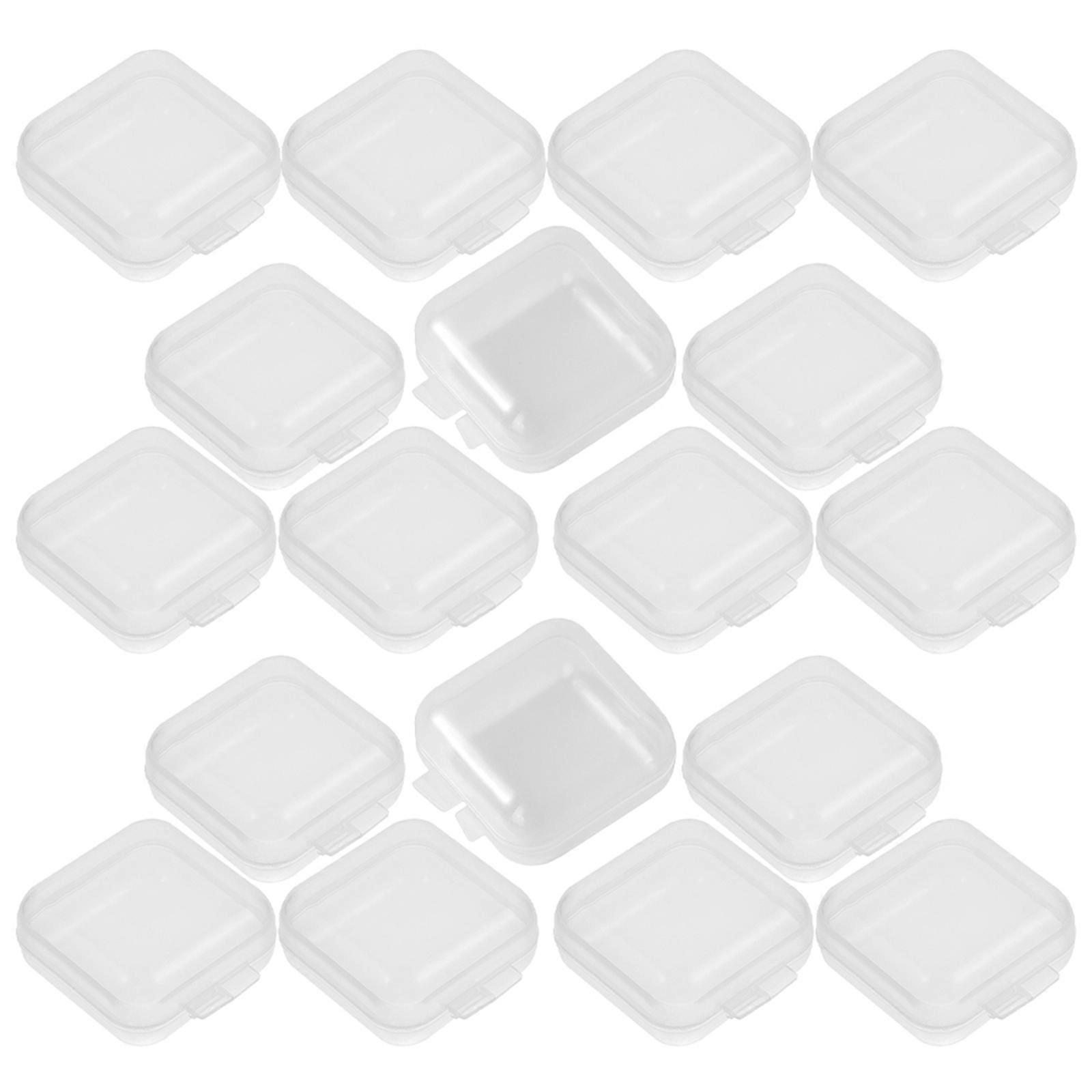 100pcs Small Clear Plastic Storage Containers Bead Organizer Earplug Cases