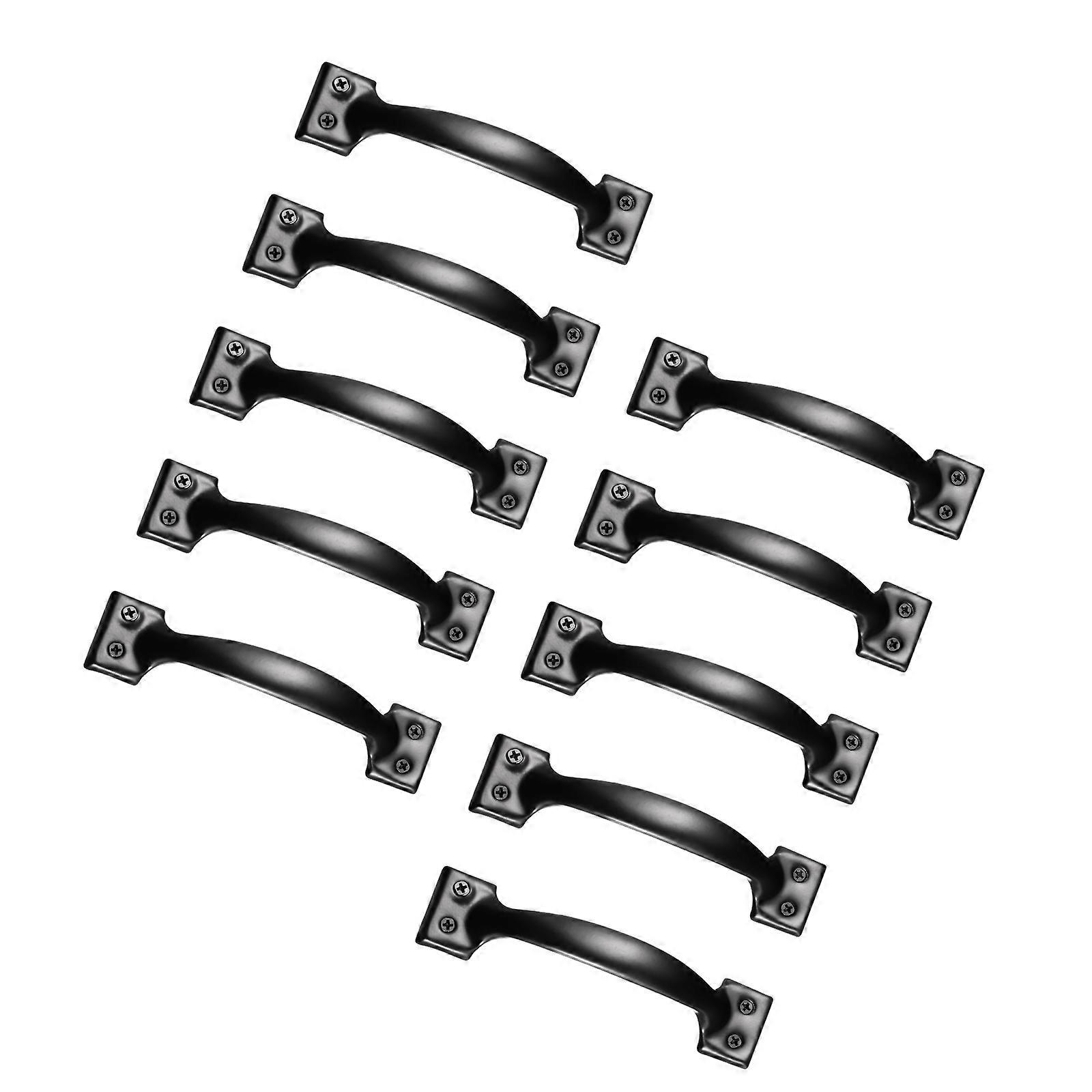 10pcs Home Door Pull Knobs Iron Wardrobe Handles Drawer Pull Bars Cabinet Pulls Household Furniture Handles