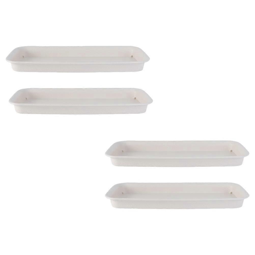 4pcs Rectangular Plastic Flowerpot Trays Gardening Pot Plates