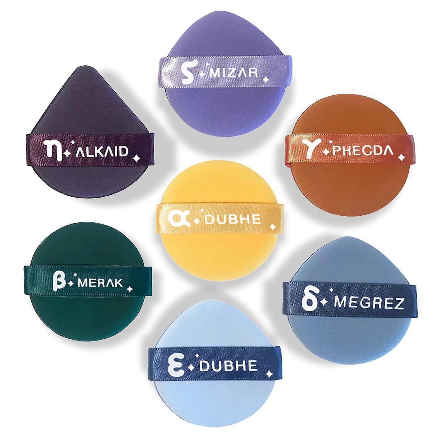 Makeup Sponge Set 7 Pcs Latex MultiShaped for Wet or Dry Use Mixed Colors