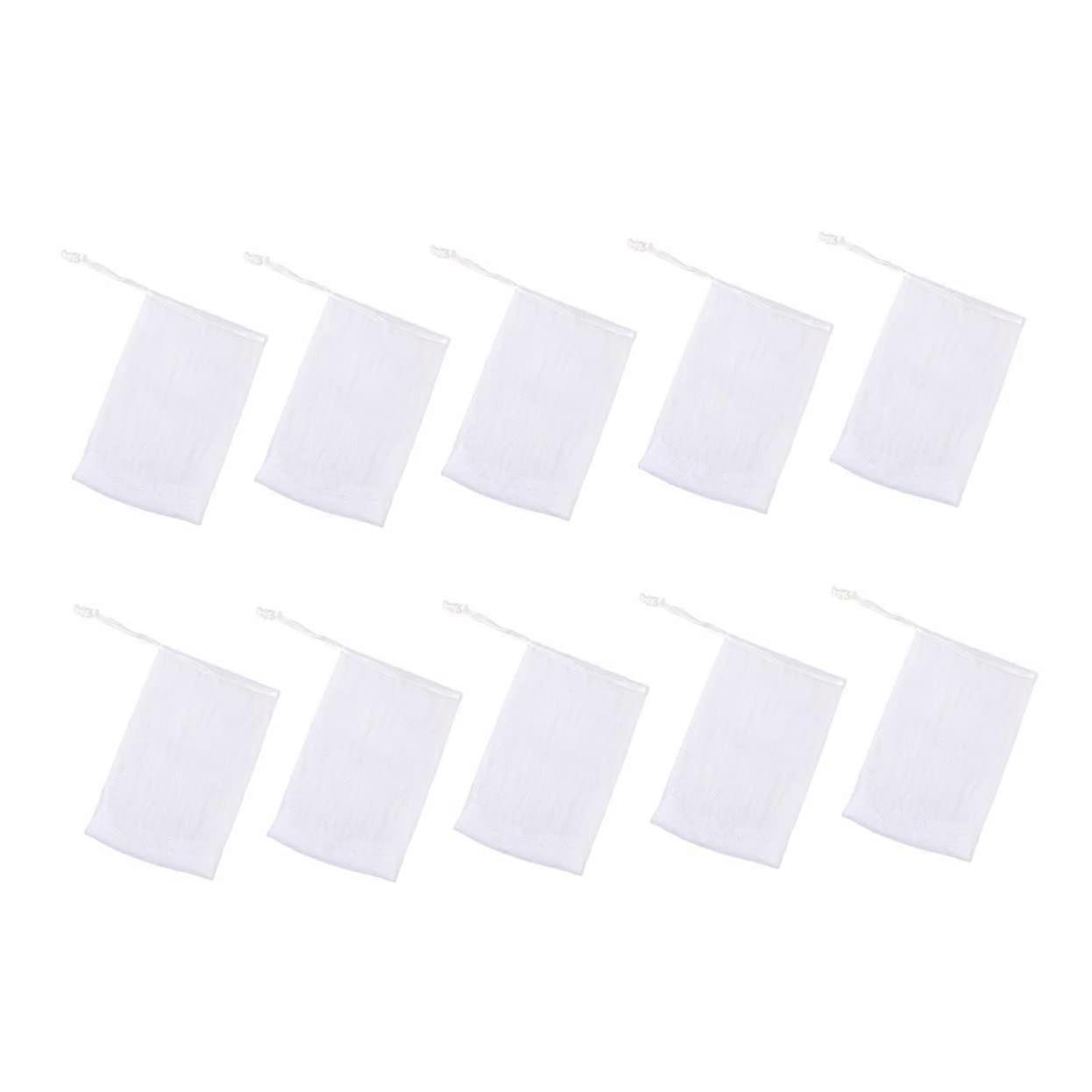 10pcs Foaming Soap Bag with Mesh Net for Face Wash, Rich Foam and Quick Dry Drawstring Pouch