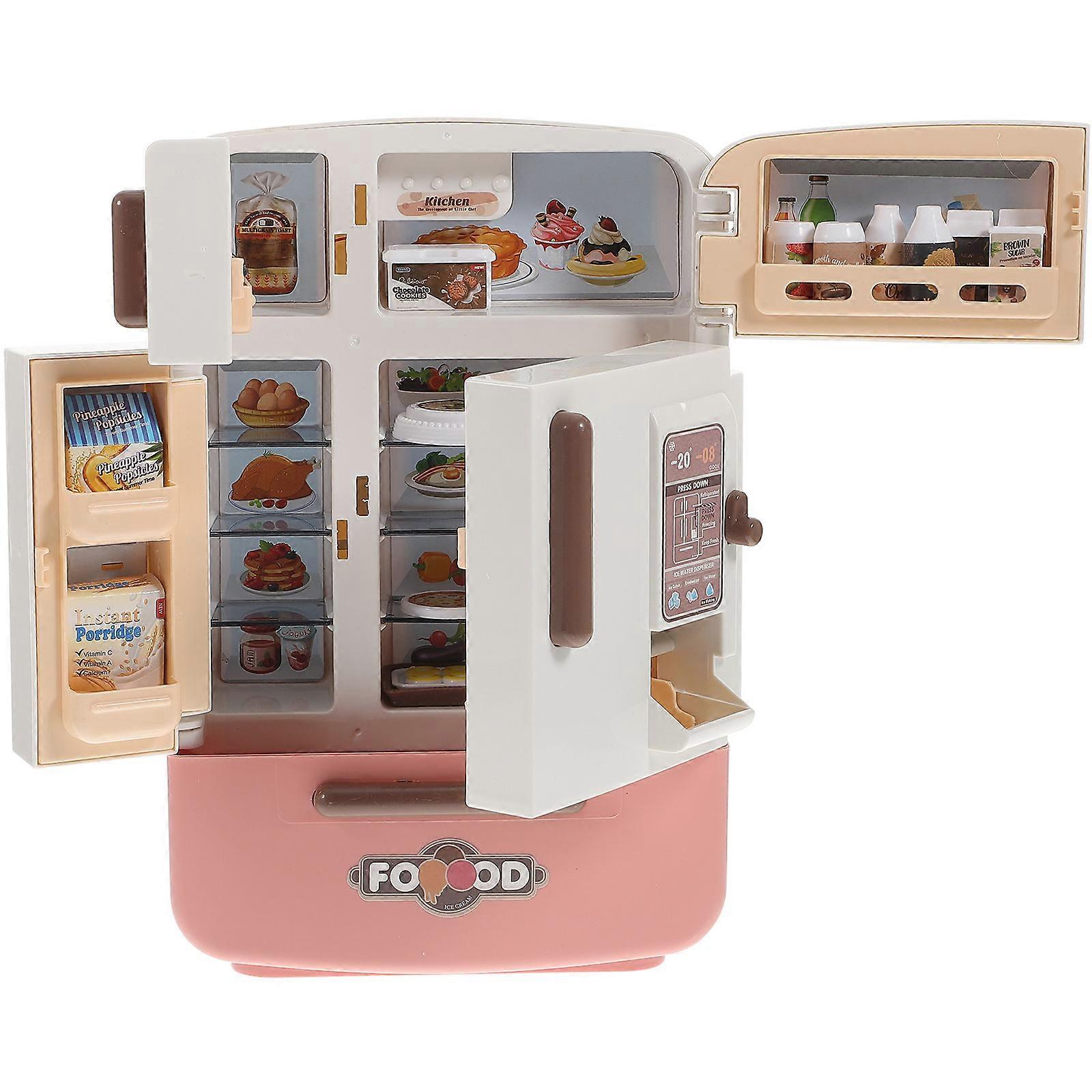 Ice Box Mini Fridge Toy Set for Playing 1Set with Plastic Materials