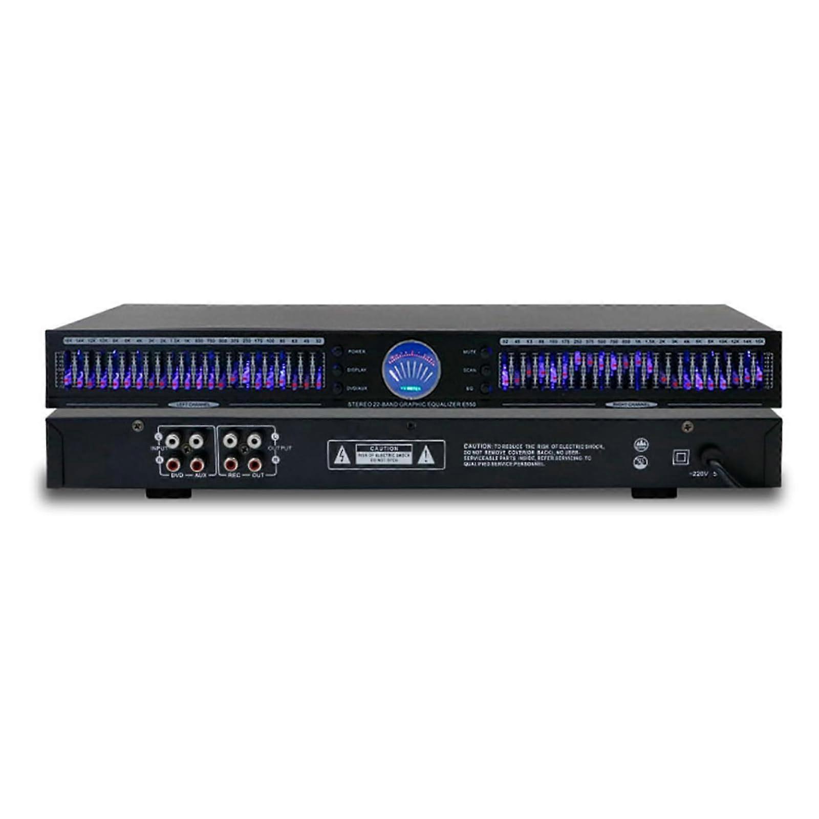 22Band Audio Equalizer, Stereo Graphic EQ, 10 Preset Effects, Auto Noise Reduction, Mid  Bass Adjustment 10Hz20kHz