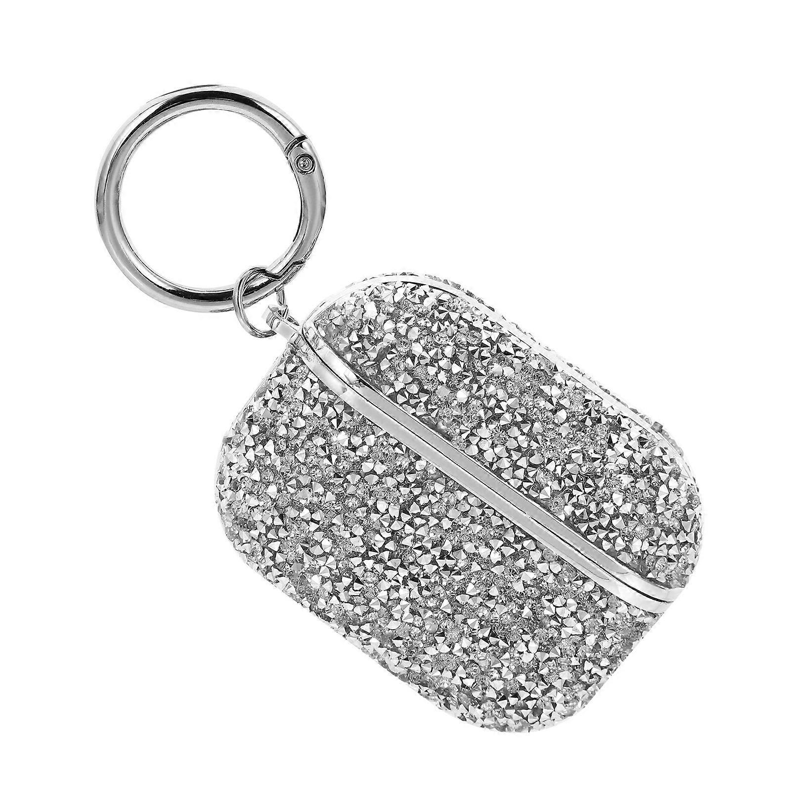 Earphone Shell Protective Wireless Case 1Pcs Silver Rhinestone