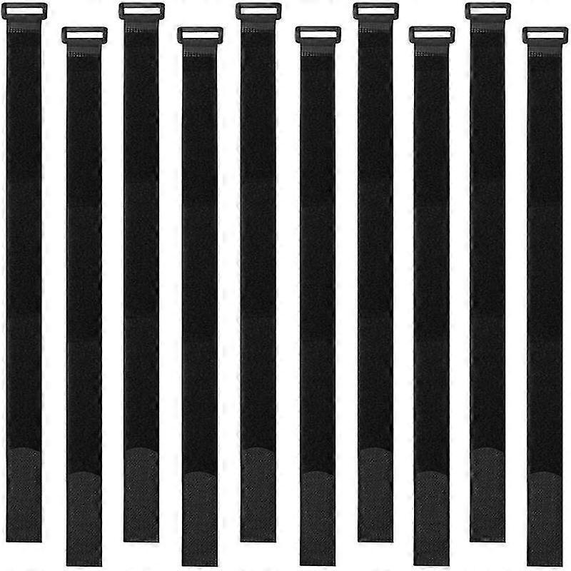 30 Black Cable Ties 40cm, Reusable Cable Ties, Cable Ties, Hook and Loop Ties for Cable Management