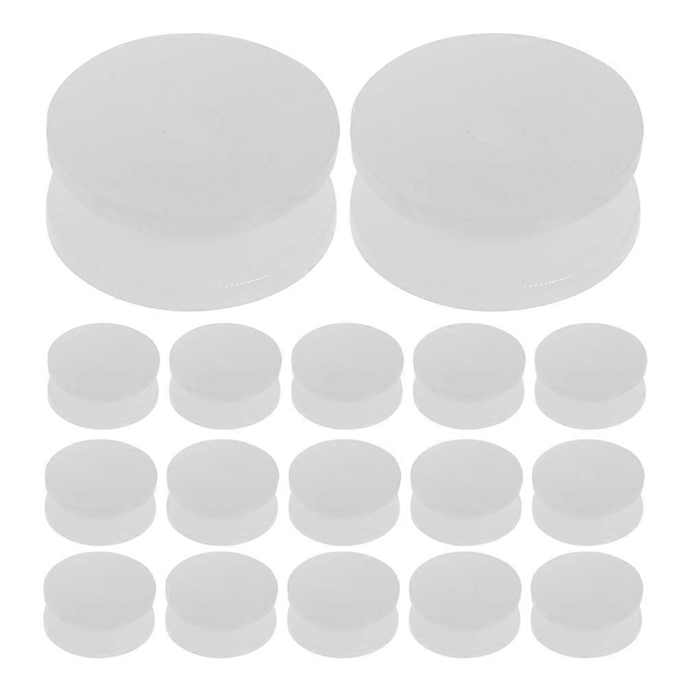 Plastic Pulley Wheels for Educational Projects Transmission 20Pcs White PP Material