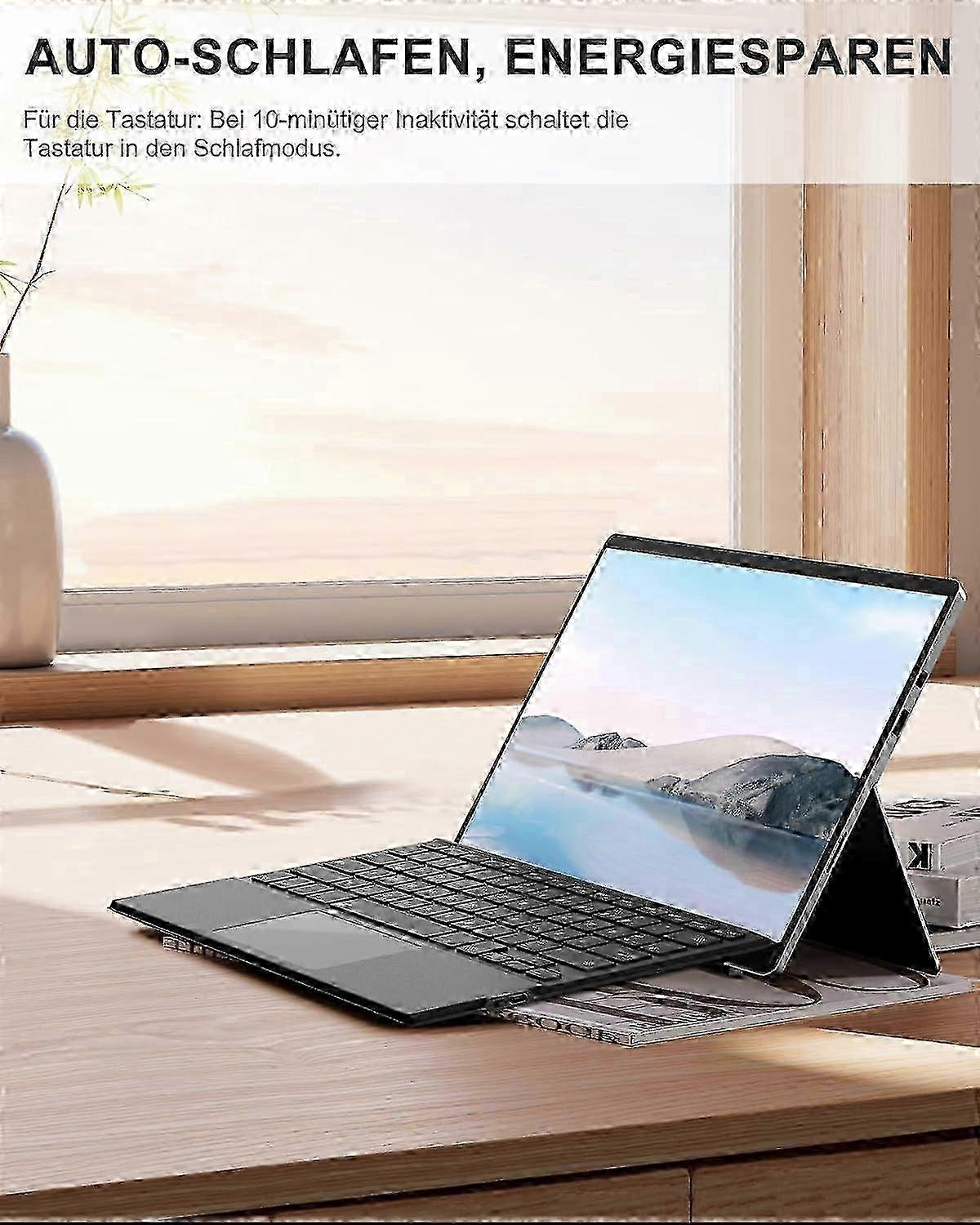 Microsoft Surface Pro 7 Keyboard with QWERTZ Layout Grey Color - Compatible with Pro 7/6/5/4/3 Models