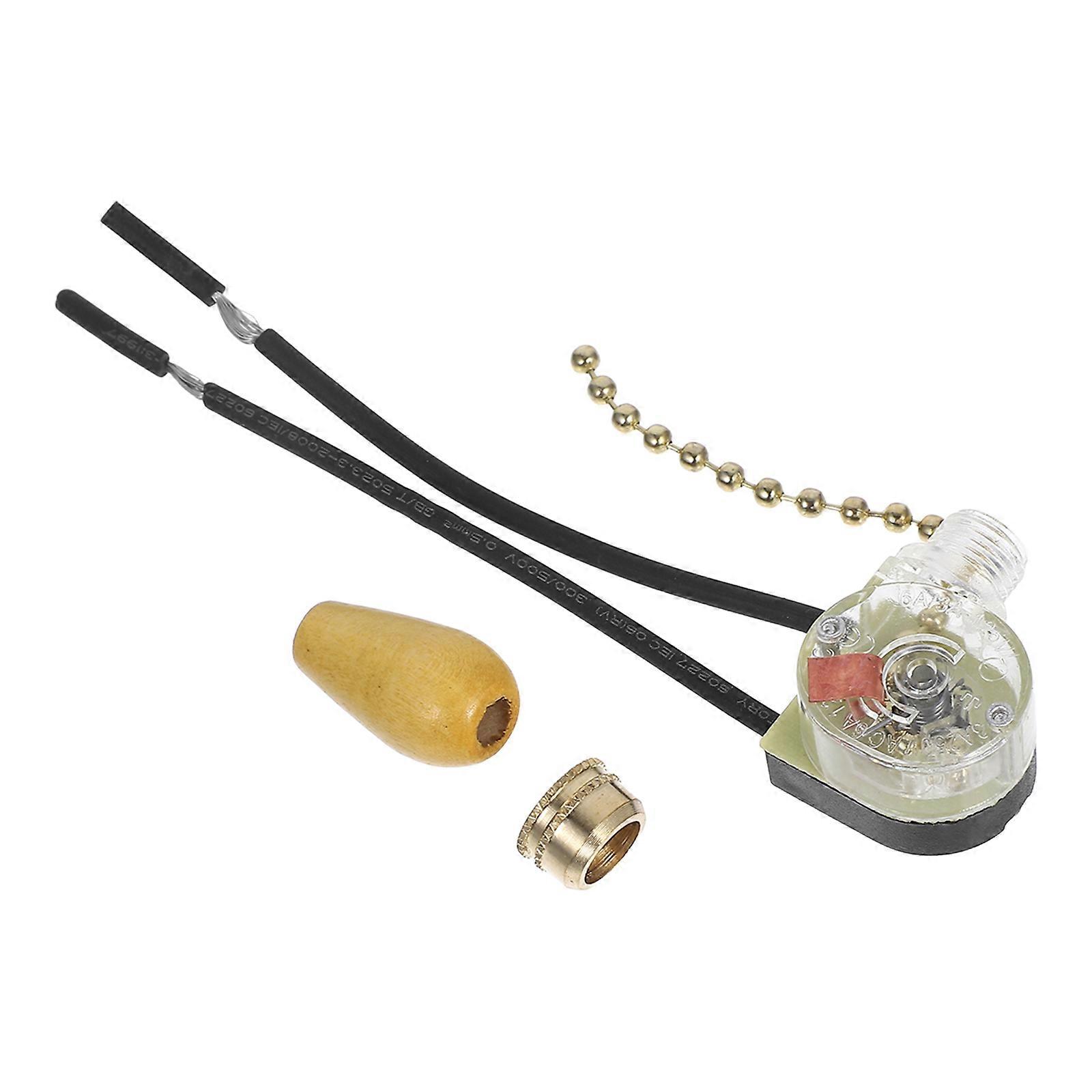 Lamp Pull Chain Ceiling Fan Chain Replacement Switch for 3Pcs Lamps