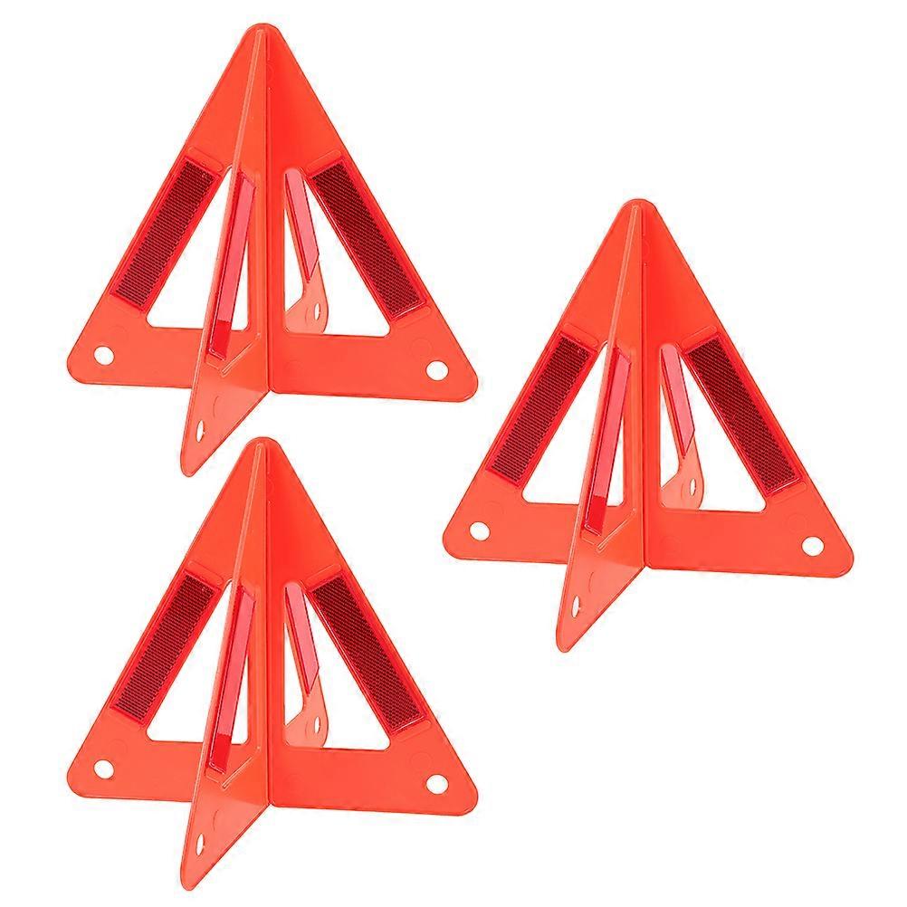 Warning Triangles Safety Triangles Foldable Emergency 3Pcs Set