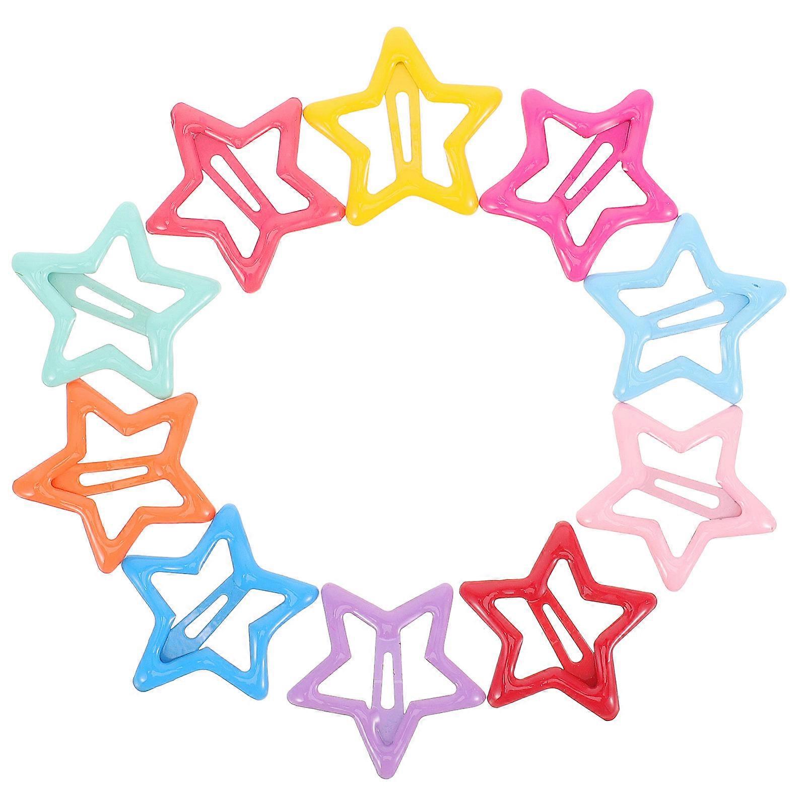 Lot de 20 épingles à cheveux en forme d'étoile pour bébés et jeunes enfants, de couleurs assorties, idéales pour les fêtes à thème.