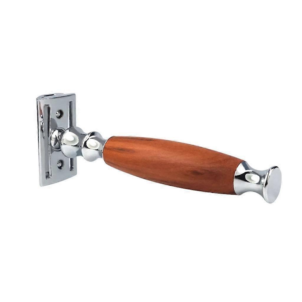 Vintage Double Edge Safety Razor with Ergonomic Bamboo Handle for Precision Shaving Performance