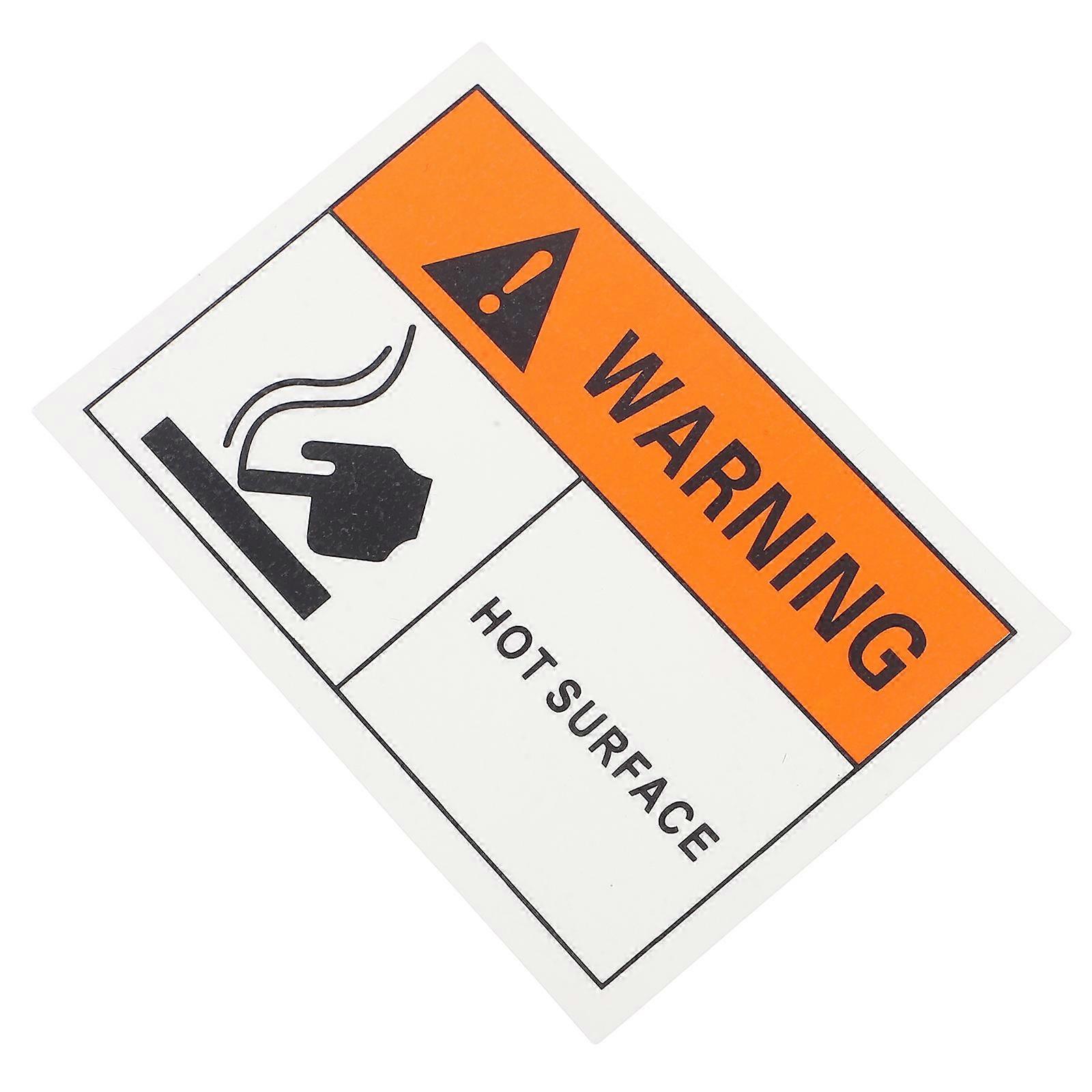 Hot Surface Safety Warning Labels Plastic Sign for Caution 5Pcs Stickers