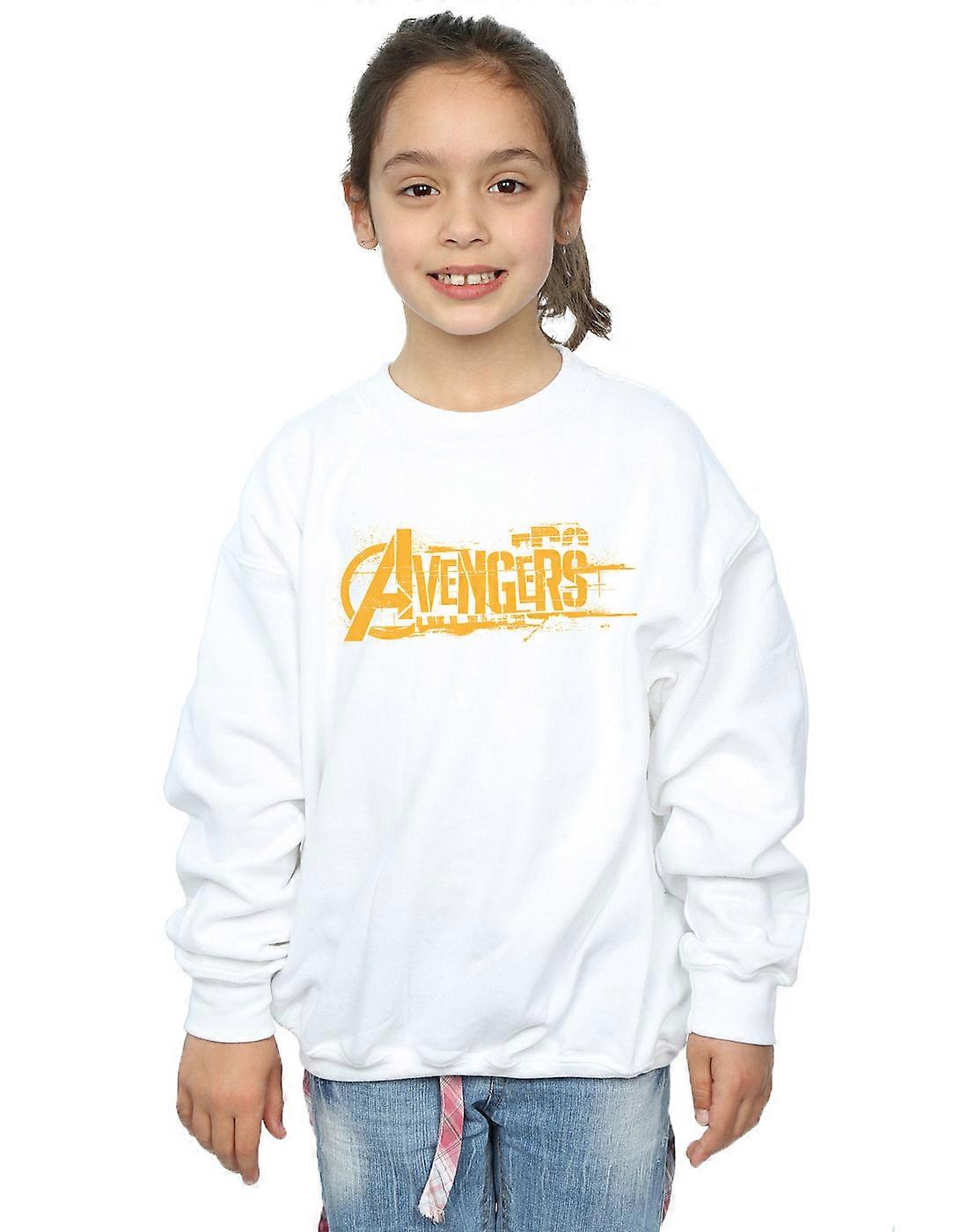 Marvel Girls Avengers Infinity War Orange Logo Sweatshirt