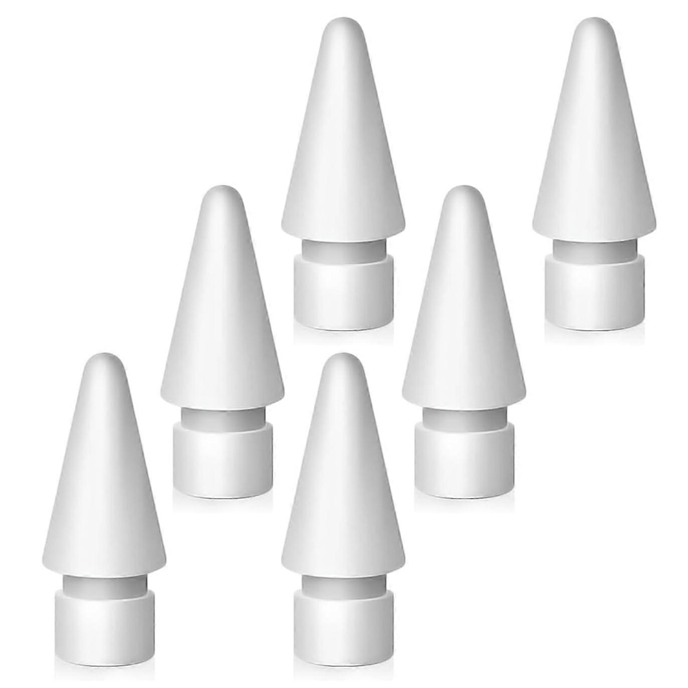 Tips for Apple Pencil 1st and 2nd Gen with Precise Sensitivity, Durable Replacement Nibs 6Pack White