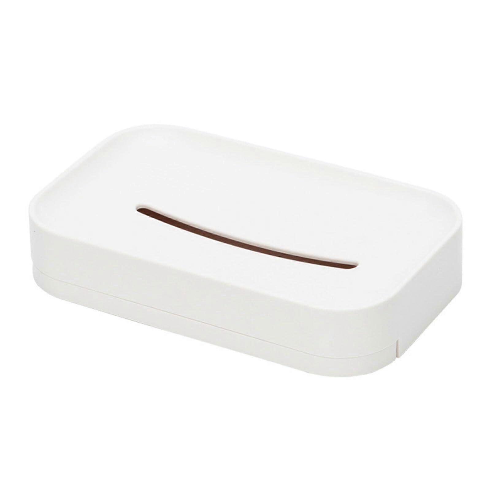 Wall Mounted Soap Holder with Fast Draining Design, SpaceSaving Plastic Bathroom Soap Dish