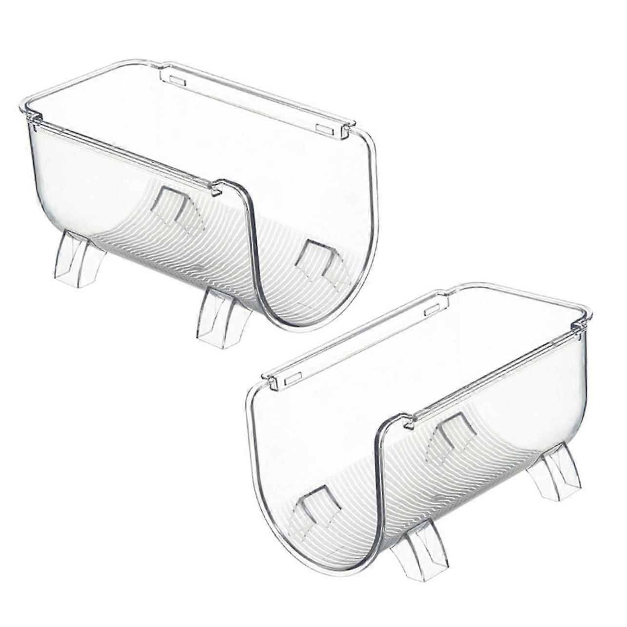 2pcs Bottle Storage Rack Stackable Fridge Bottle Organizer Plastic Holder for Drinks and Wine
