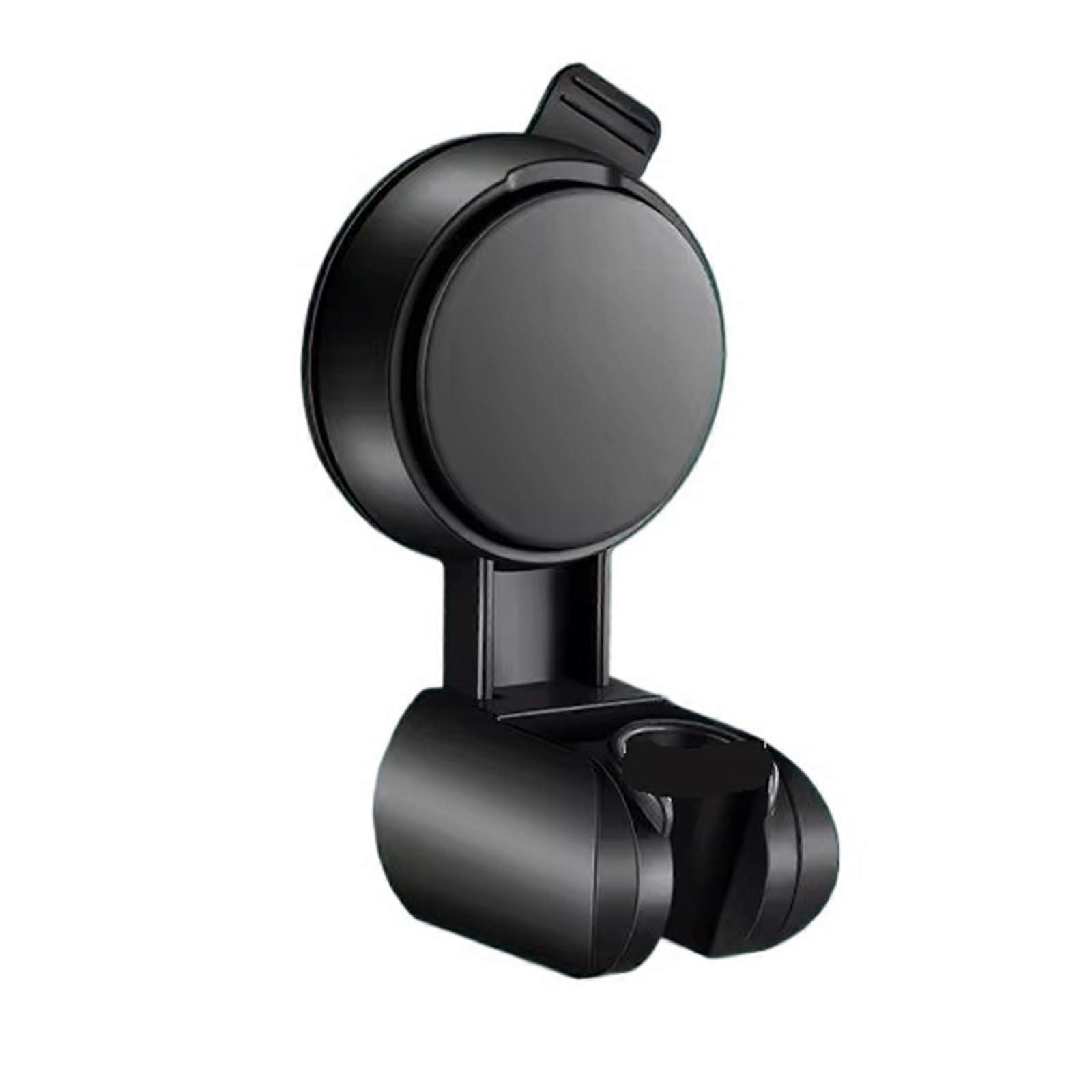 Shower Head Holder 360° Adjustable Wall Mounted Handheld Bracket Punch Suction Cup Black