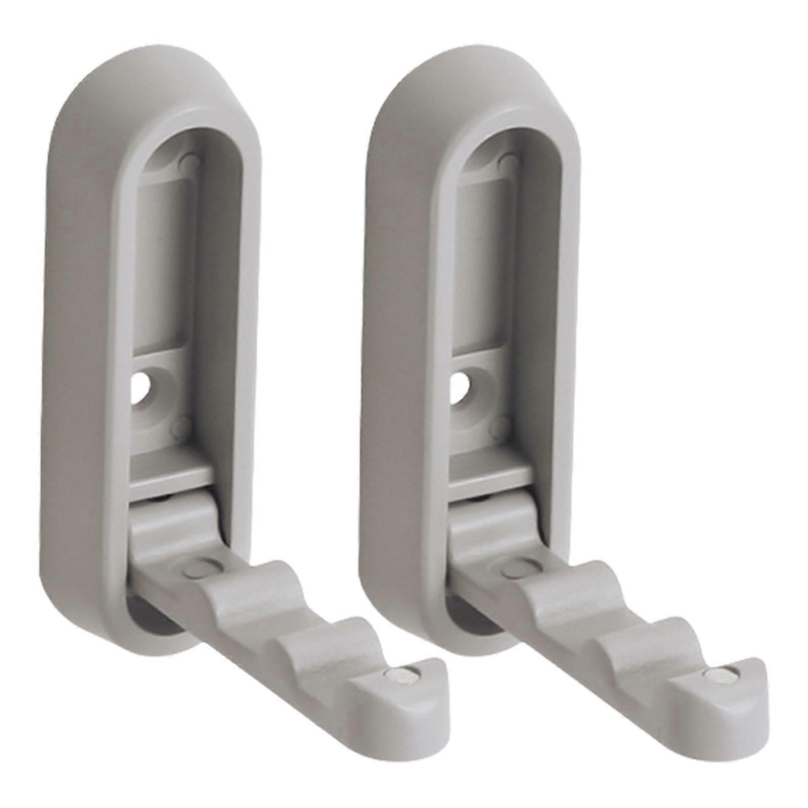2pcs Foldable Wall Hook Space Saving Towel Holder for Bathroom Kitchen Closet Moon Gray