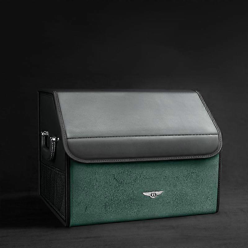 Leather Car Boot Organiser for Bentley Bentayga, Waterproof Foldable MultiCompartment Storage Box