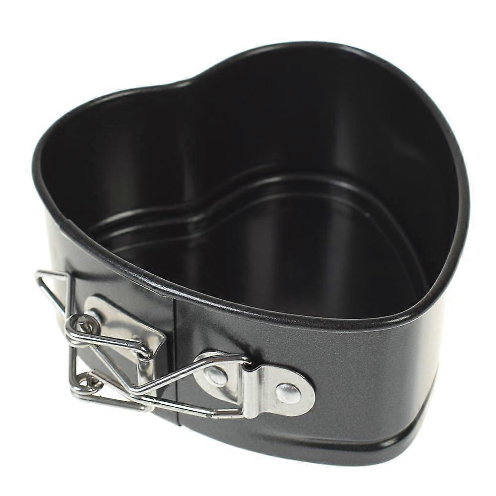 Springform Cake Pan 4.3 Inch Non Stick Heart Shaped Bakeware with Leakproof Removable Base