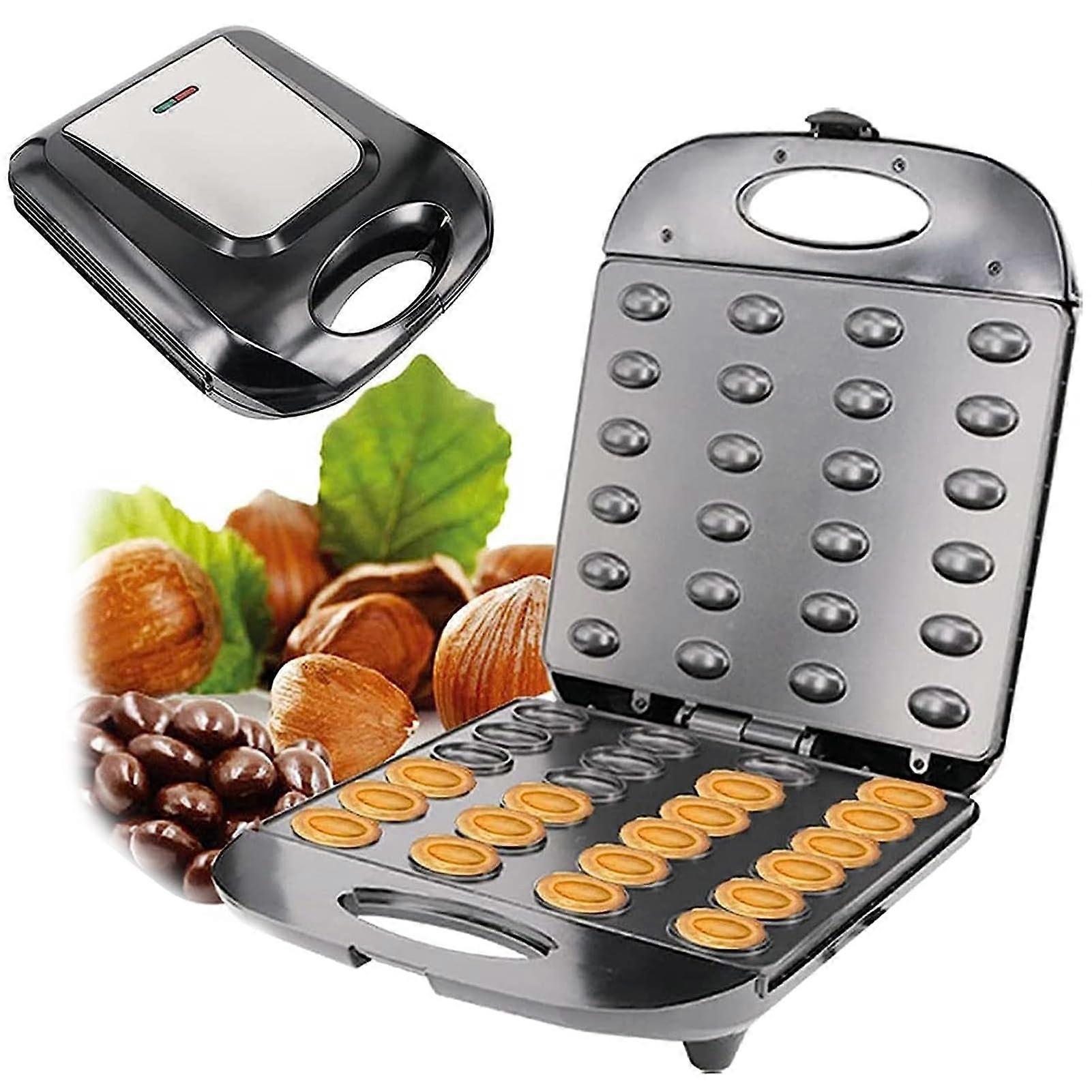 Electric Nut Cake Maker with DoubleSided Heating, NonStick Coating, 1400W Adjustable Temperature