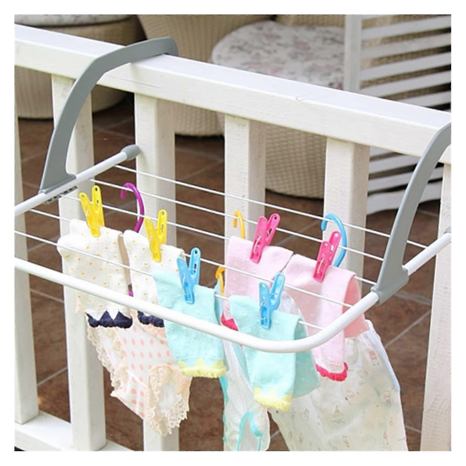 Foldable Clothes Drying Rack SpaceSaving MultiPosition Hanger for Laundry Towels Socks