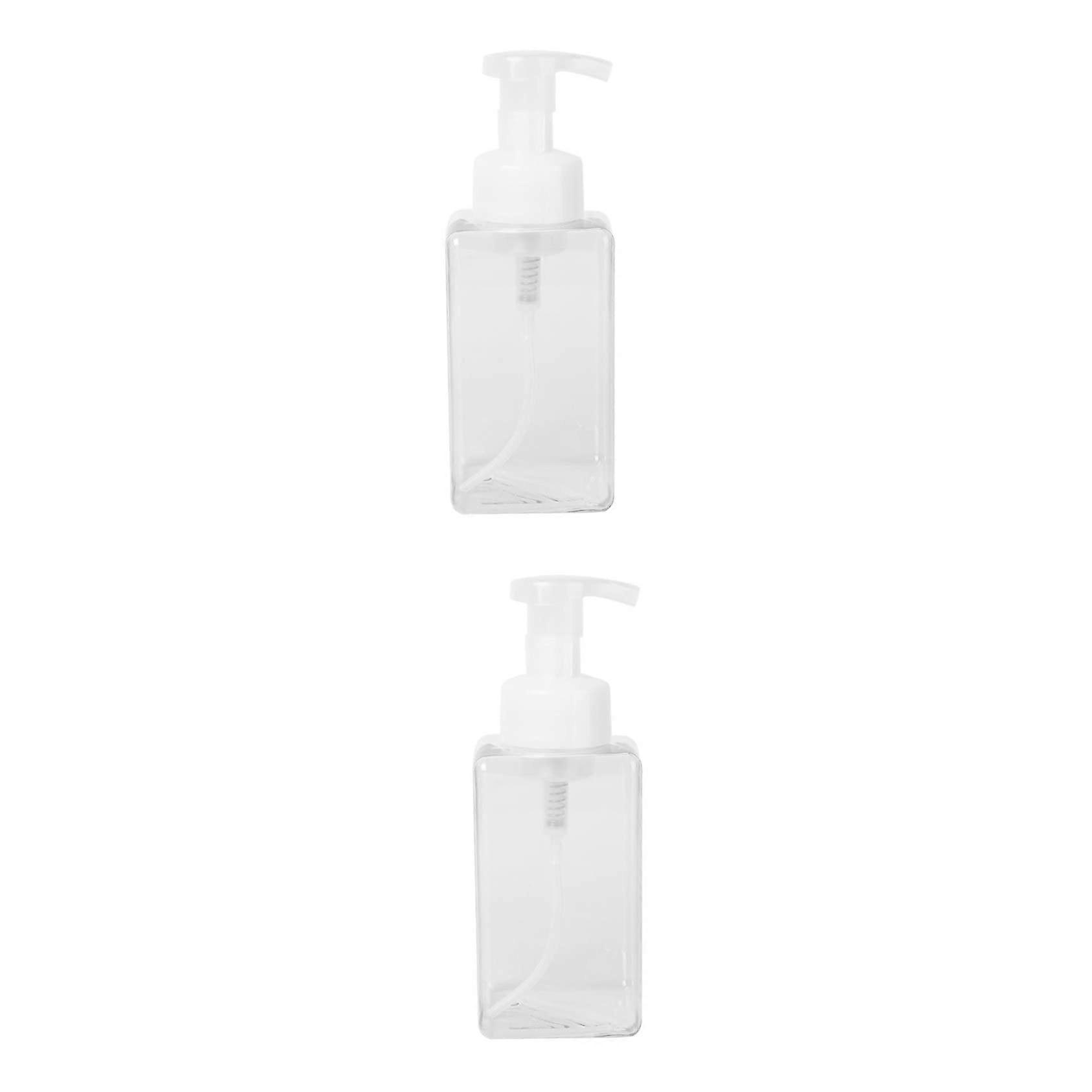 2 Pack Refillable Foaming Soap Dispenser 450ml Liquid Soap Pump Bottles for Kitchen Sink