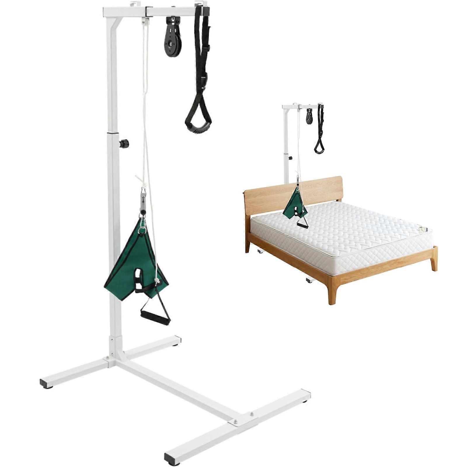 Adjustable Bed Trapeze Bar with 9Level Height for Elderly, 220 lbs Capacity, Standing Assist Frame