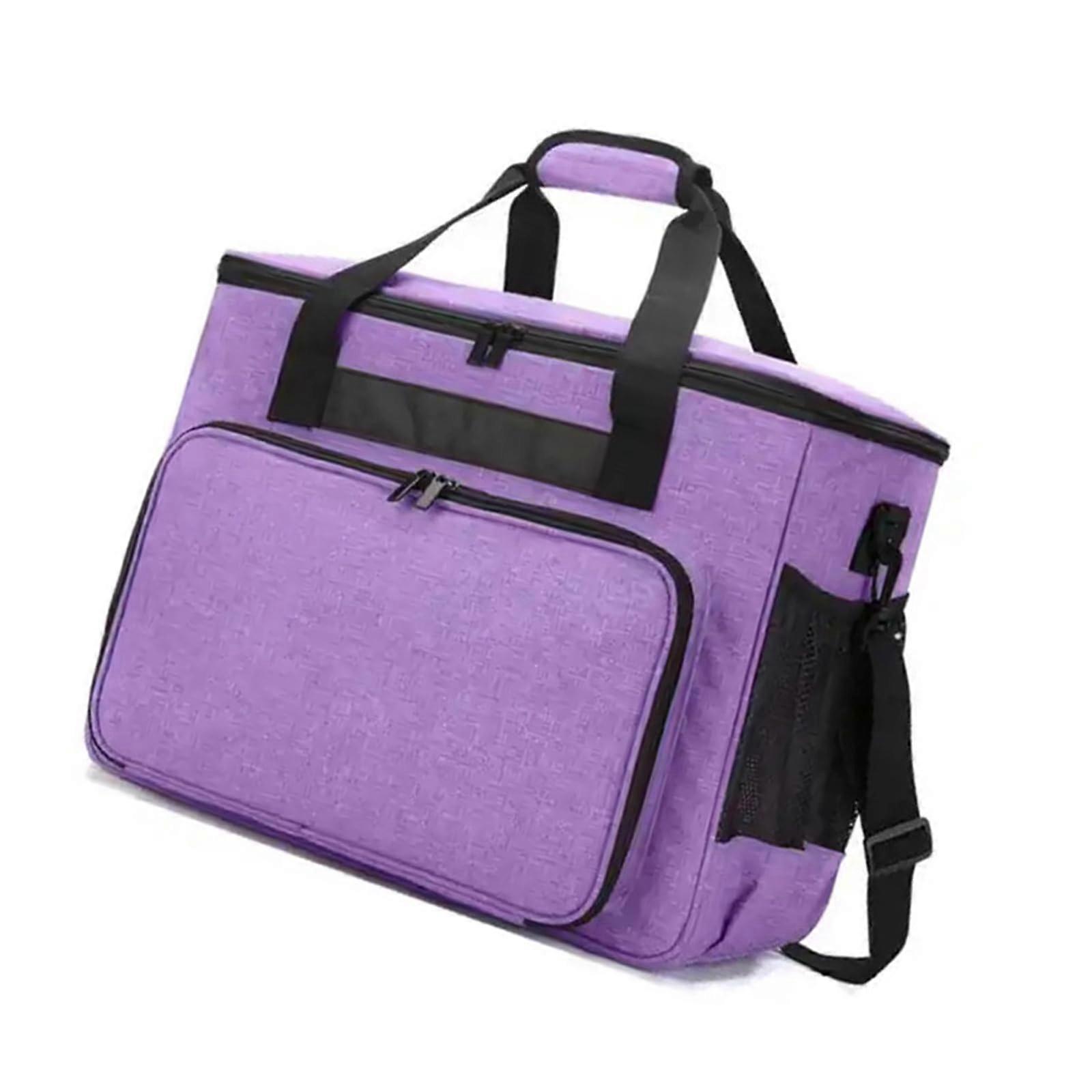 Sewing Organizer with Spacious Compartments Durable Polyester Bag for Craft Supplies Purple