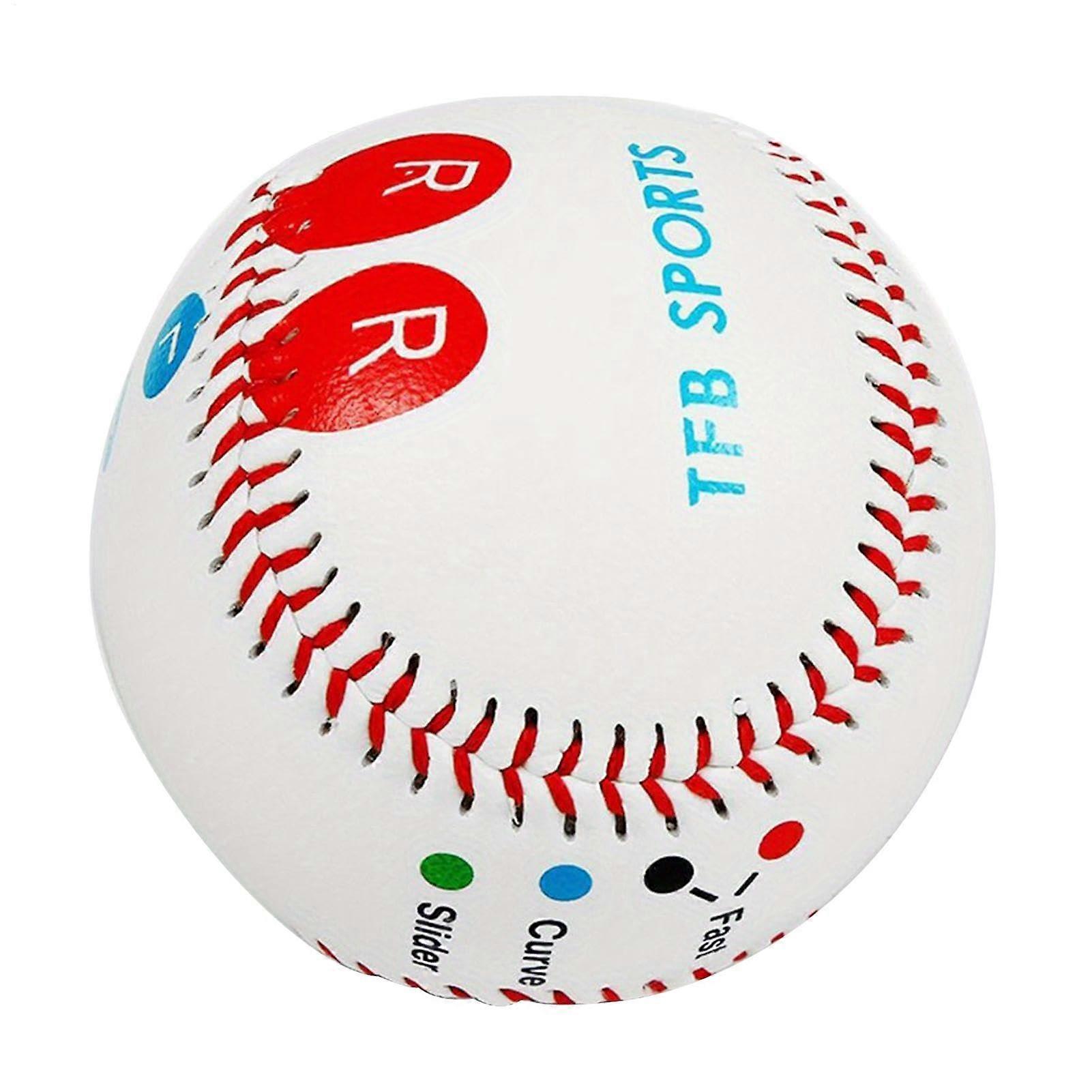 Training Baseball Official Size PVC Ball with Finger Placement Guide for Pitching Practice