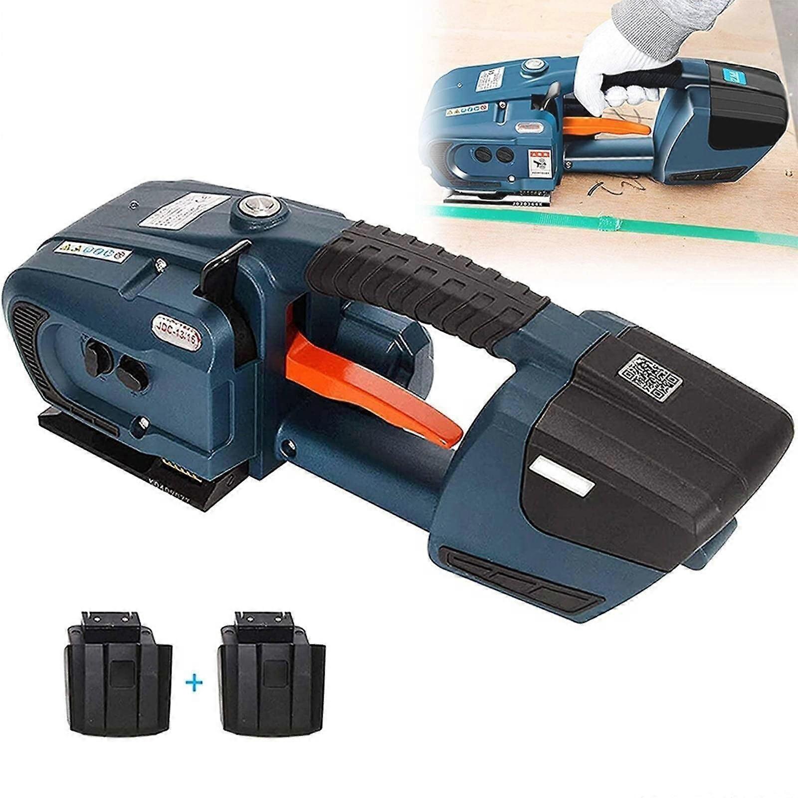 Electric Strapping Machine with 4000mAh Battery, OneHanded Automatic PP PET Tool for Pallet and Box