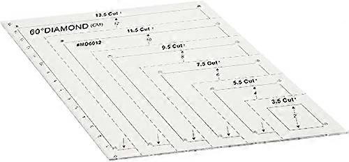 60 Degree Diamond Quilting Ruler Acrylic Patch