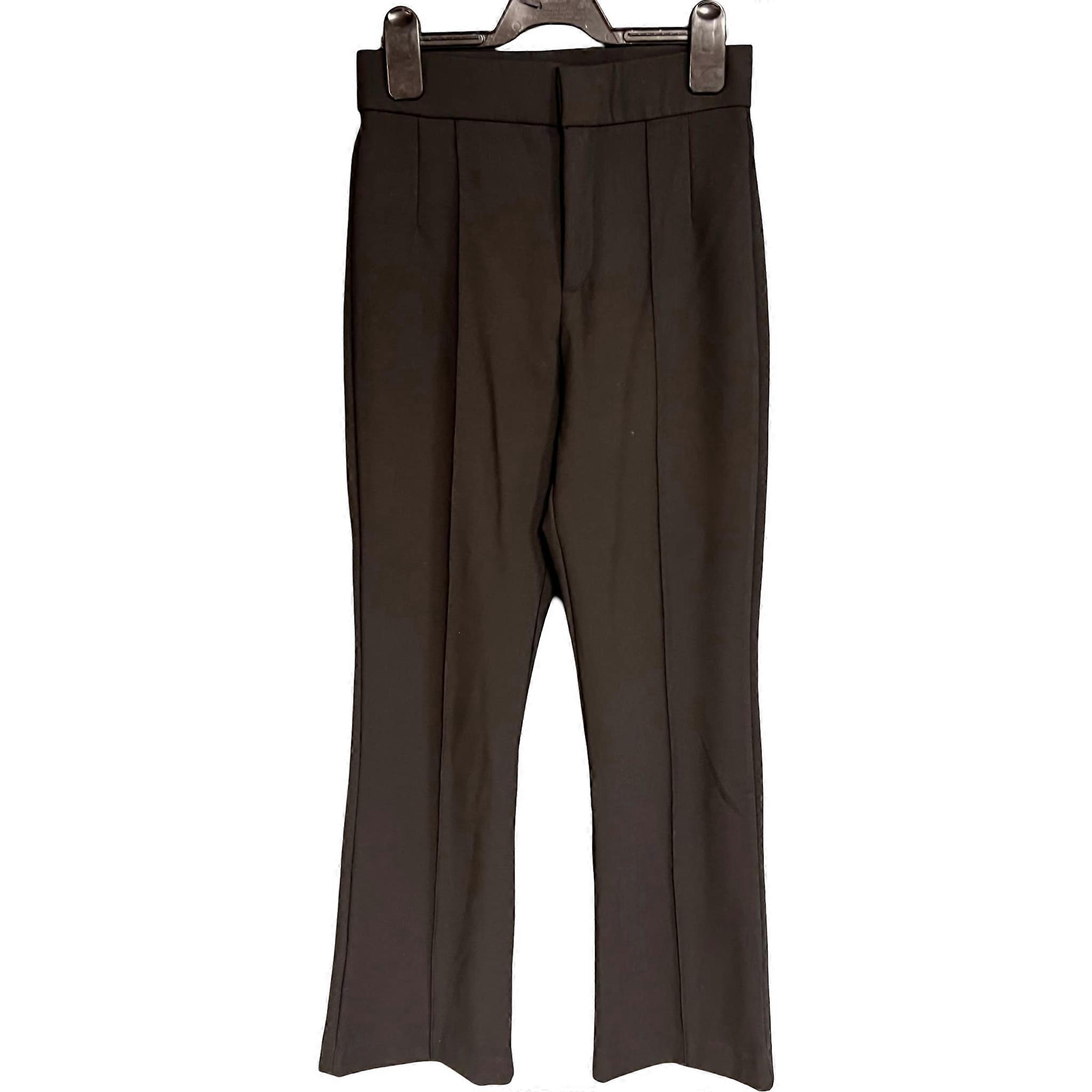 Dámské kalhoty Zara - Klasicky padnoucí, vysoce kvalitní a pohodlné kalhoty - 66% polyester, 29% viskóza, 5% elastan, velikost S, černé