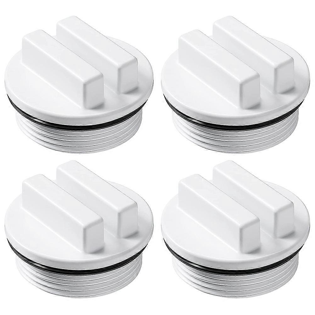 1.5 Inch Threaded Pool Line Plug with Ring for Swimming Pool ,4Pcs