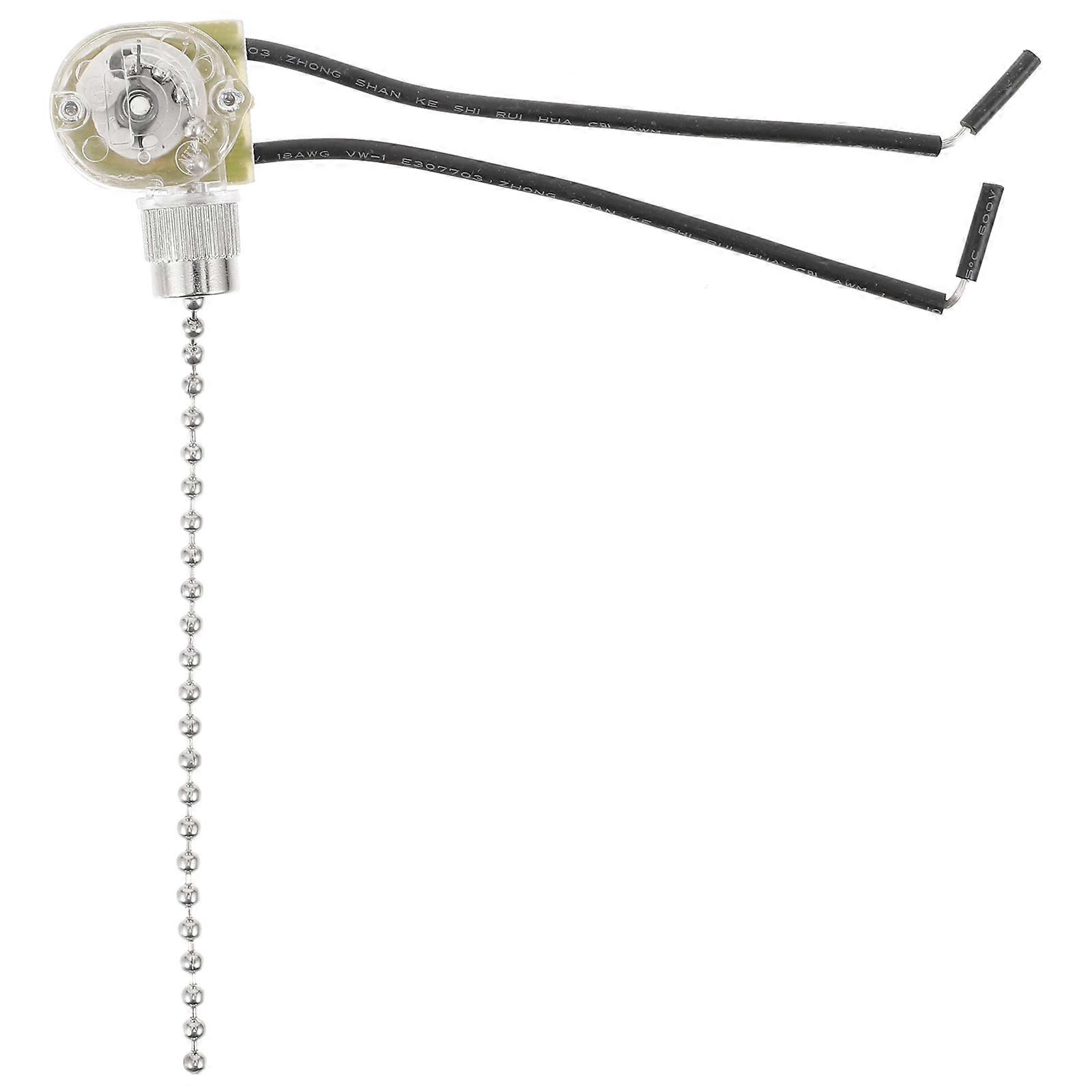 Nickel Lamp Pull Chain Extender for Ceiling Fan Control