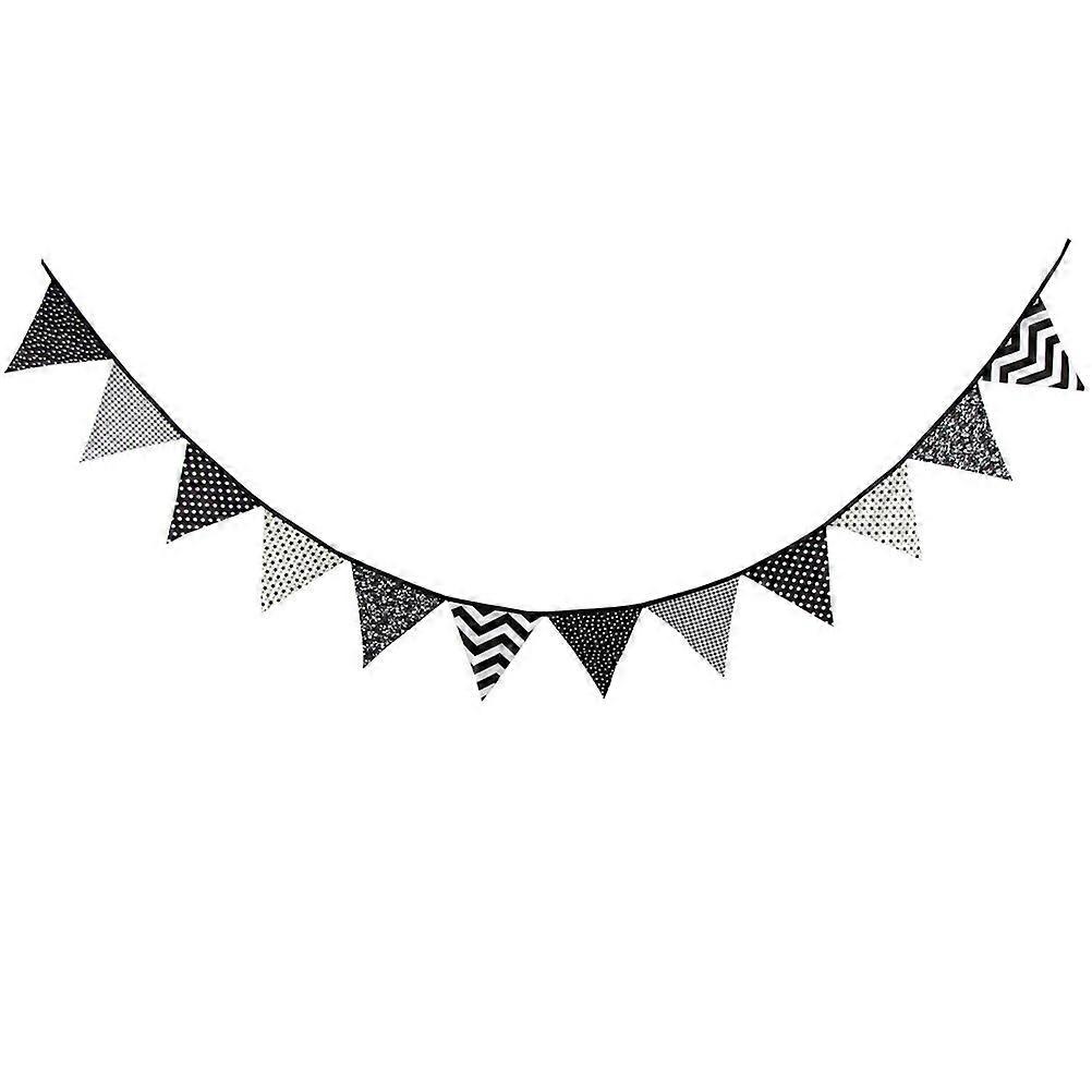 Triangle Flag Cotton String Banner for Background Decoration Multicolor
