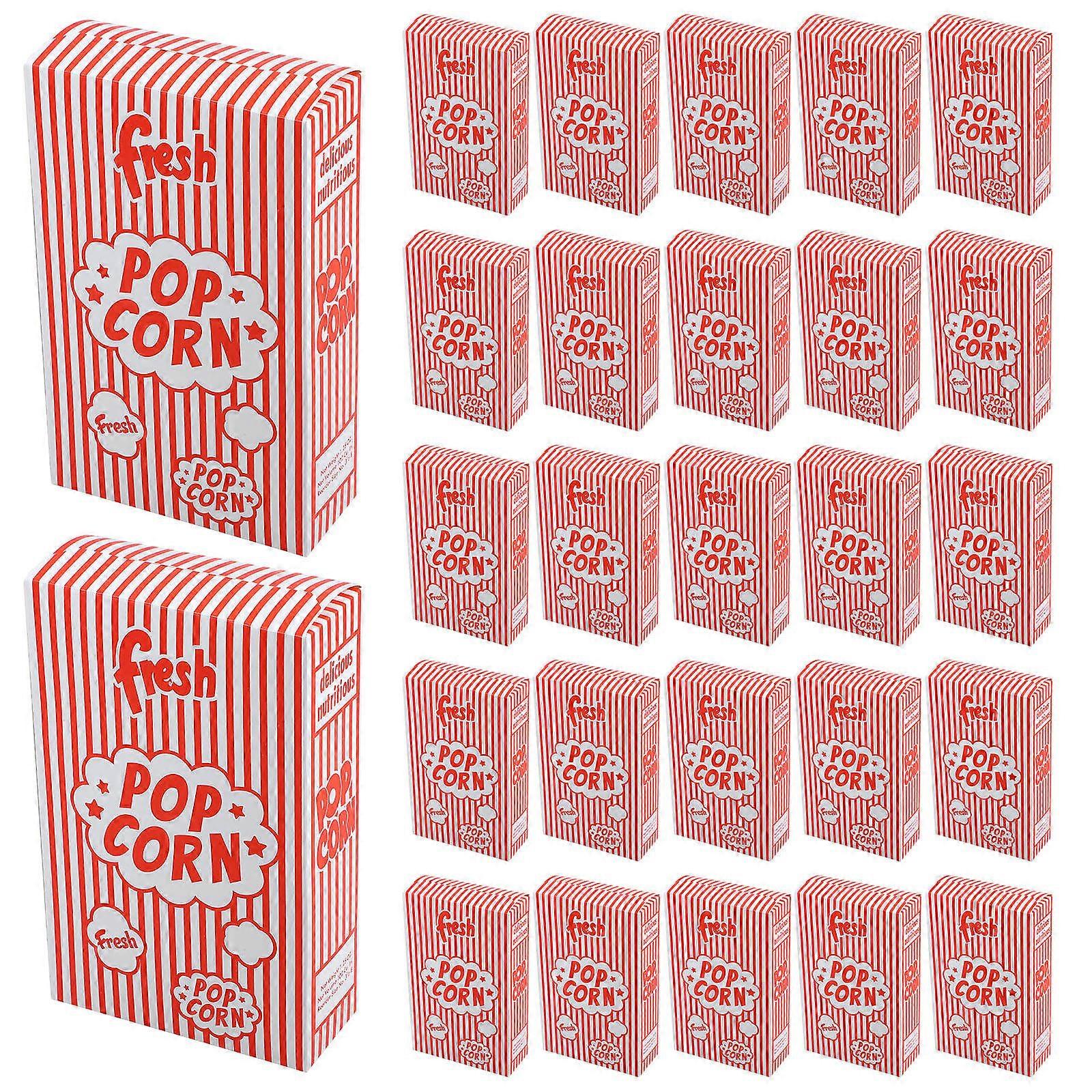 Multi Color Popcorn Box for Storage Use Paperboard Material 50Pcs Set