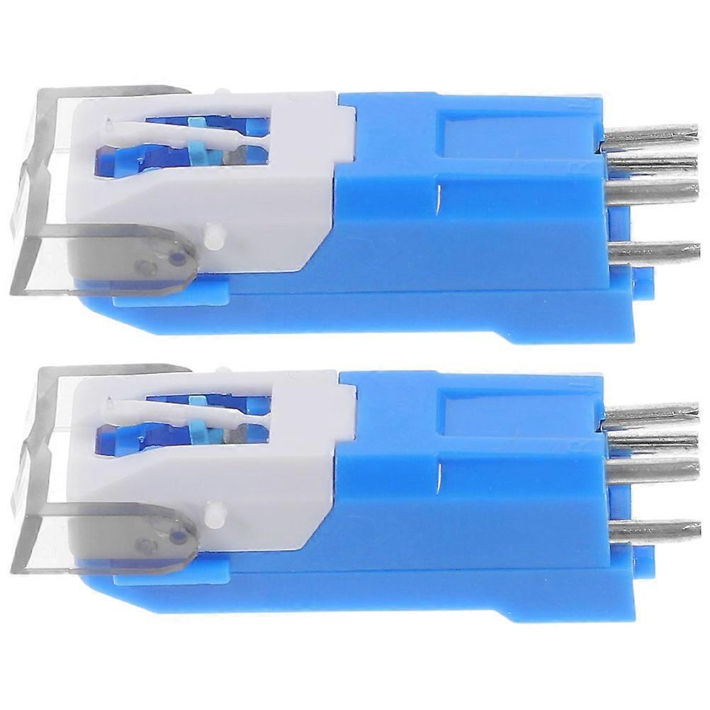 Record Needle Turntable Needle Replacement 2Pcs for Record Player Blue Durable Stylus